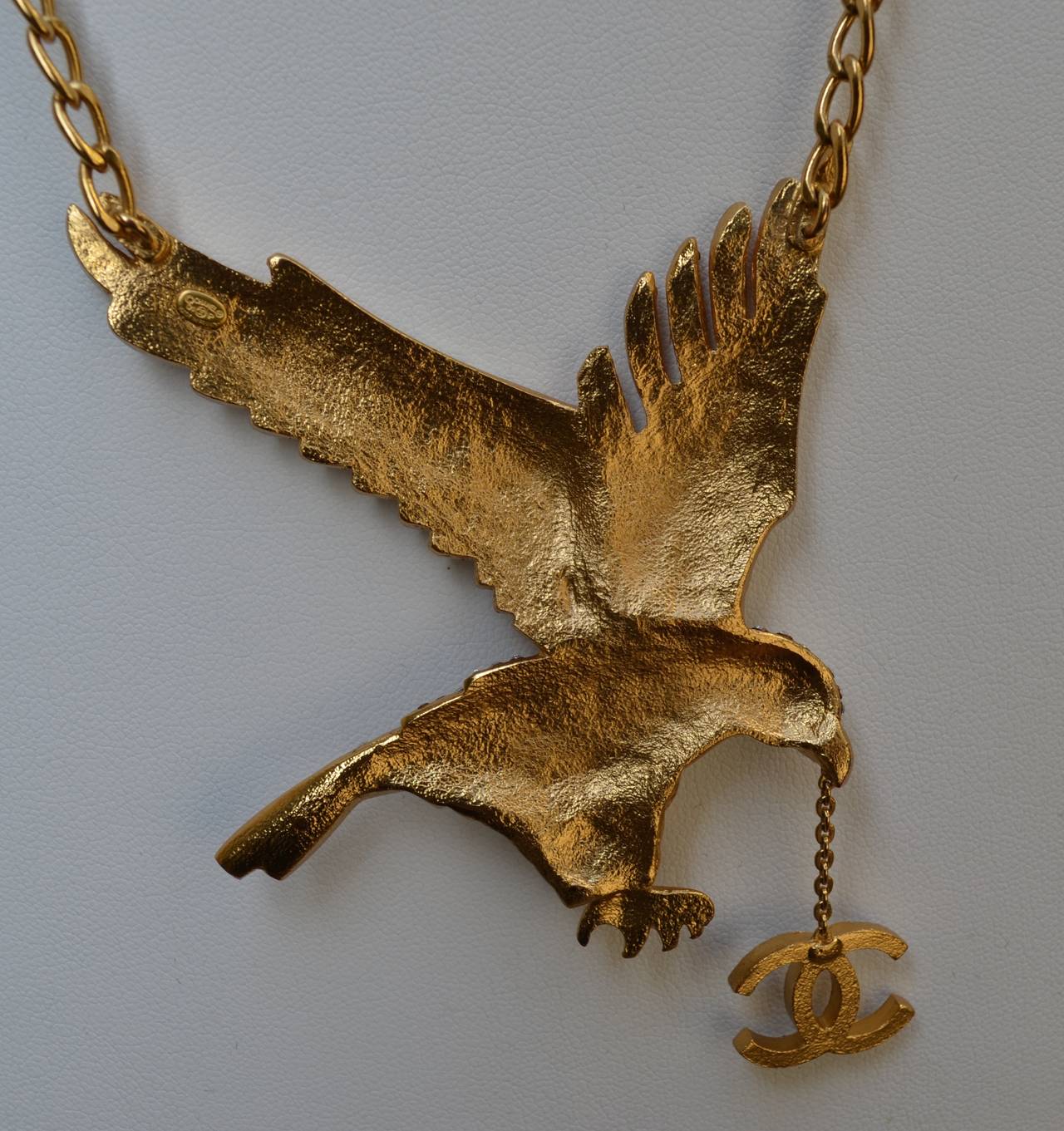 Chanel Eagle Necklace 2001 In Excellent Condition In Carmel, CA