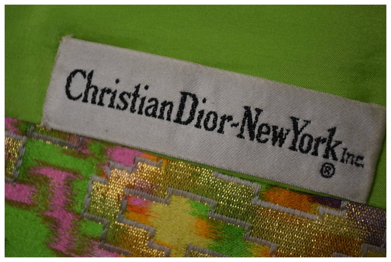 1960s Christian Dior Silk Brocade 3 Piece Suit 5
