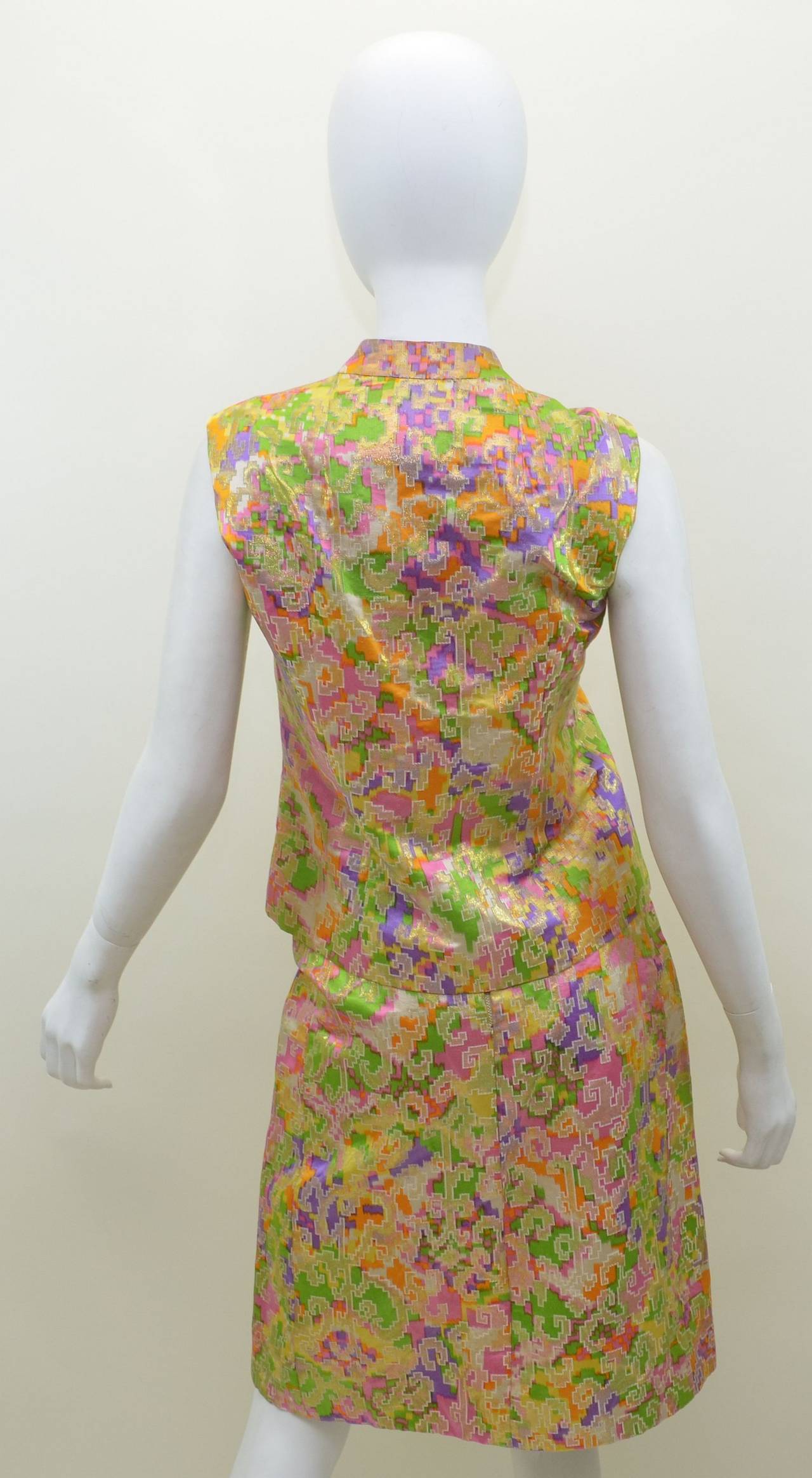 Women's 1960s Christian Dior Silk Brocade 3 Piece Suit