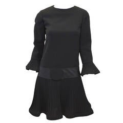 Pierre Cardin 1900's Wool Pleated Flare Mini Dress 11