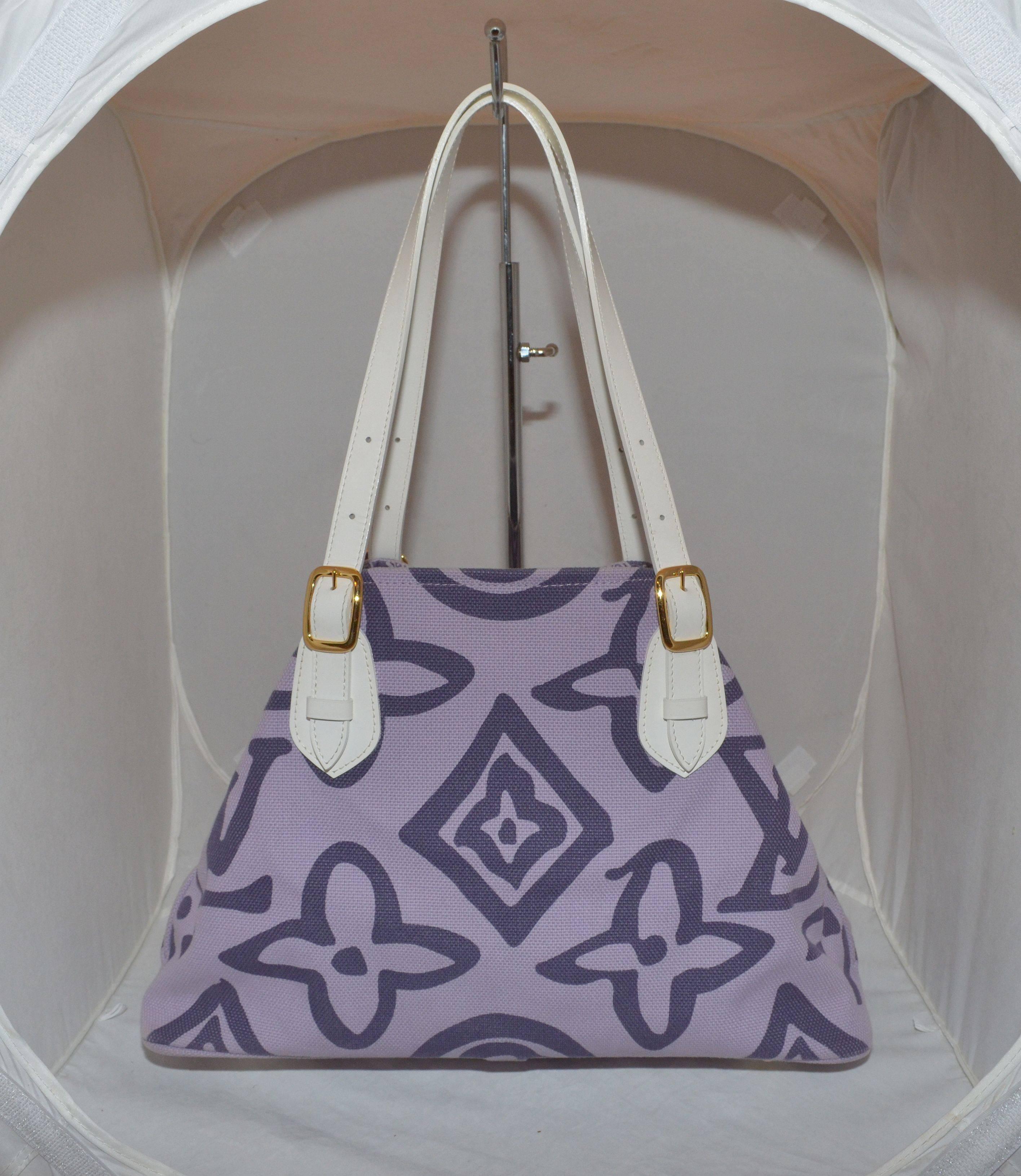 Louis Vuitton Tahitienne Cabas Canvas Tote Tasche (Grau)