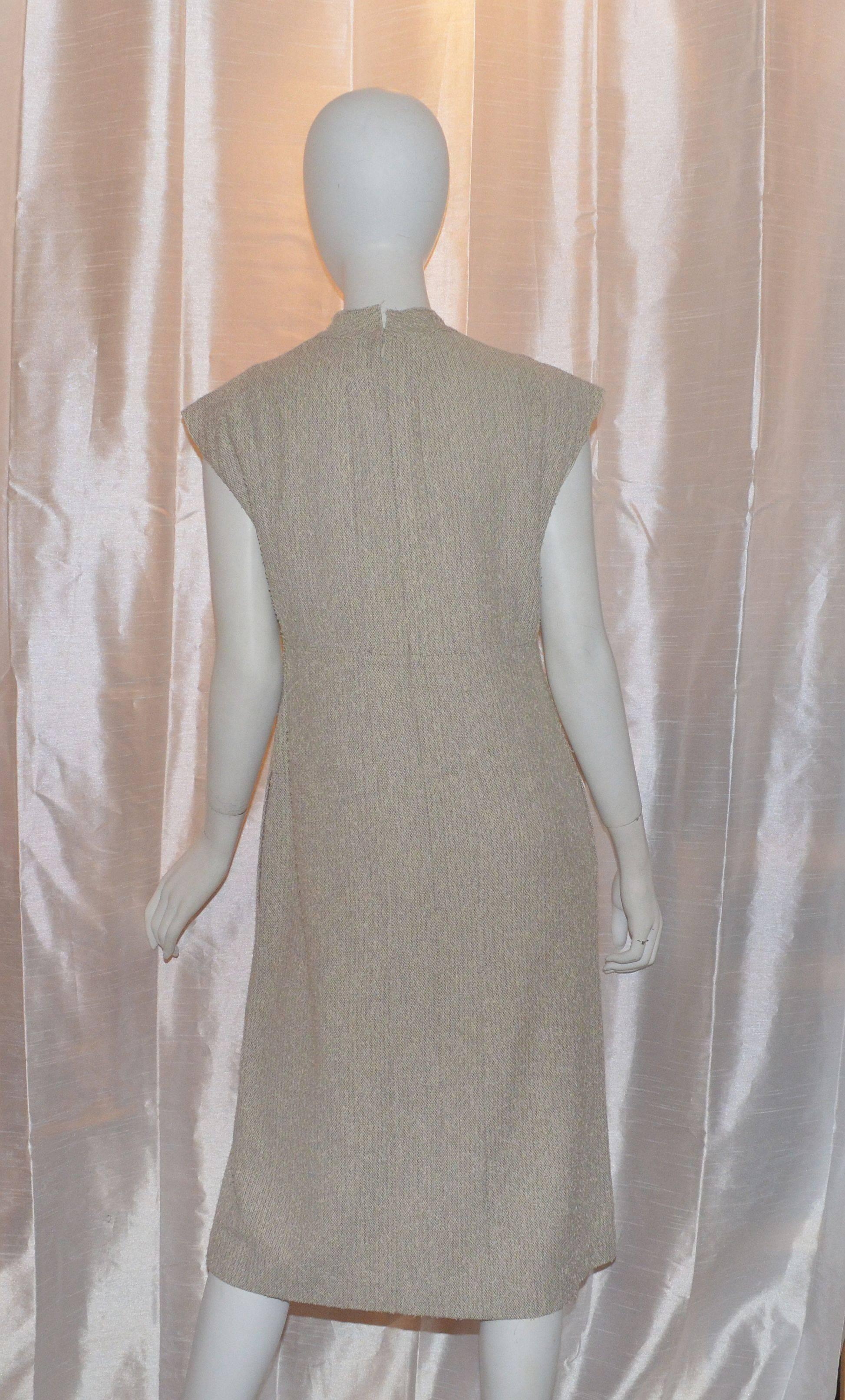 Gray Chanel 1999 C Cotton Linen Dress