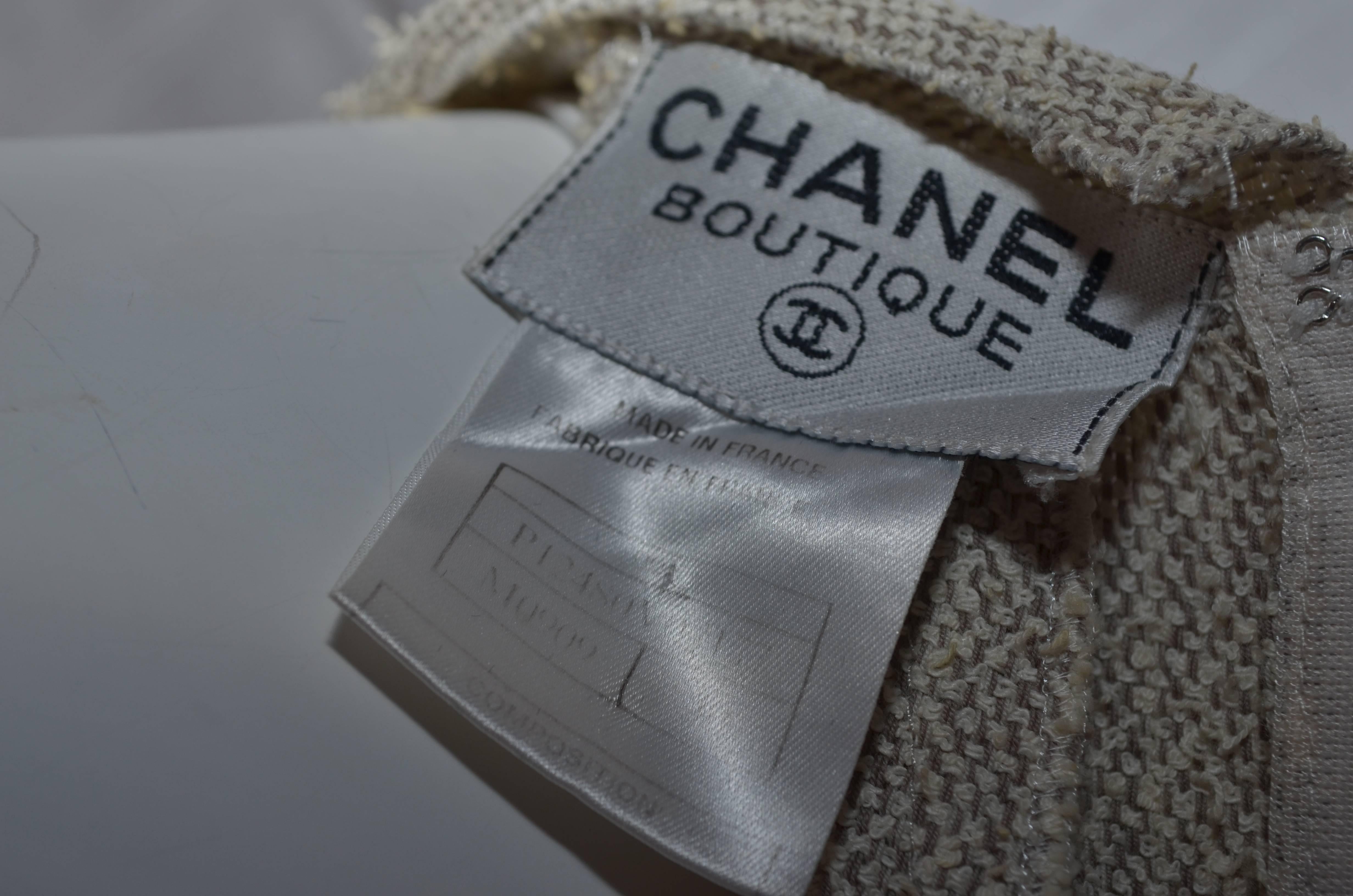 Chanel 1999 C Cotton Linen Dress In Excellent Condition In Carmel, CA