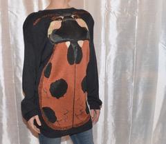 Krizia Maglia Vintage Knit Ladybug Rayon Sweater