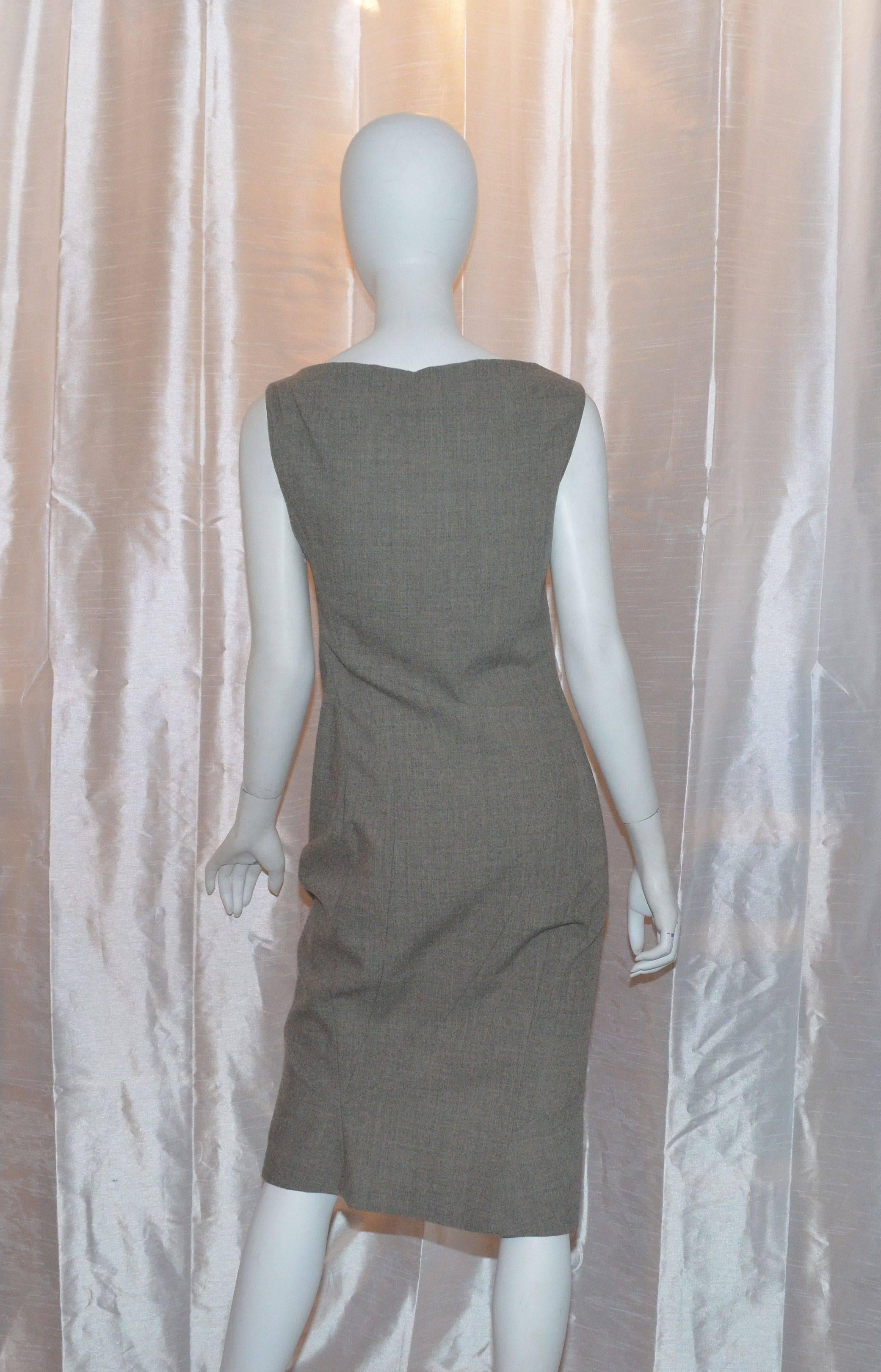 Narciso Rodriguez shift dress was worn and photographed on model Kate Moss in 1997 at the Cannes Film Festival with Johnny Depp. There is no label or size tags as the dress is from the Narciso Rodriguez showroom and was obtained by my client for an