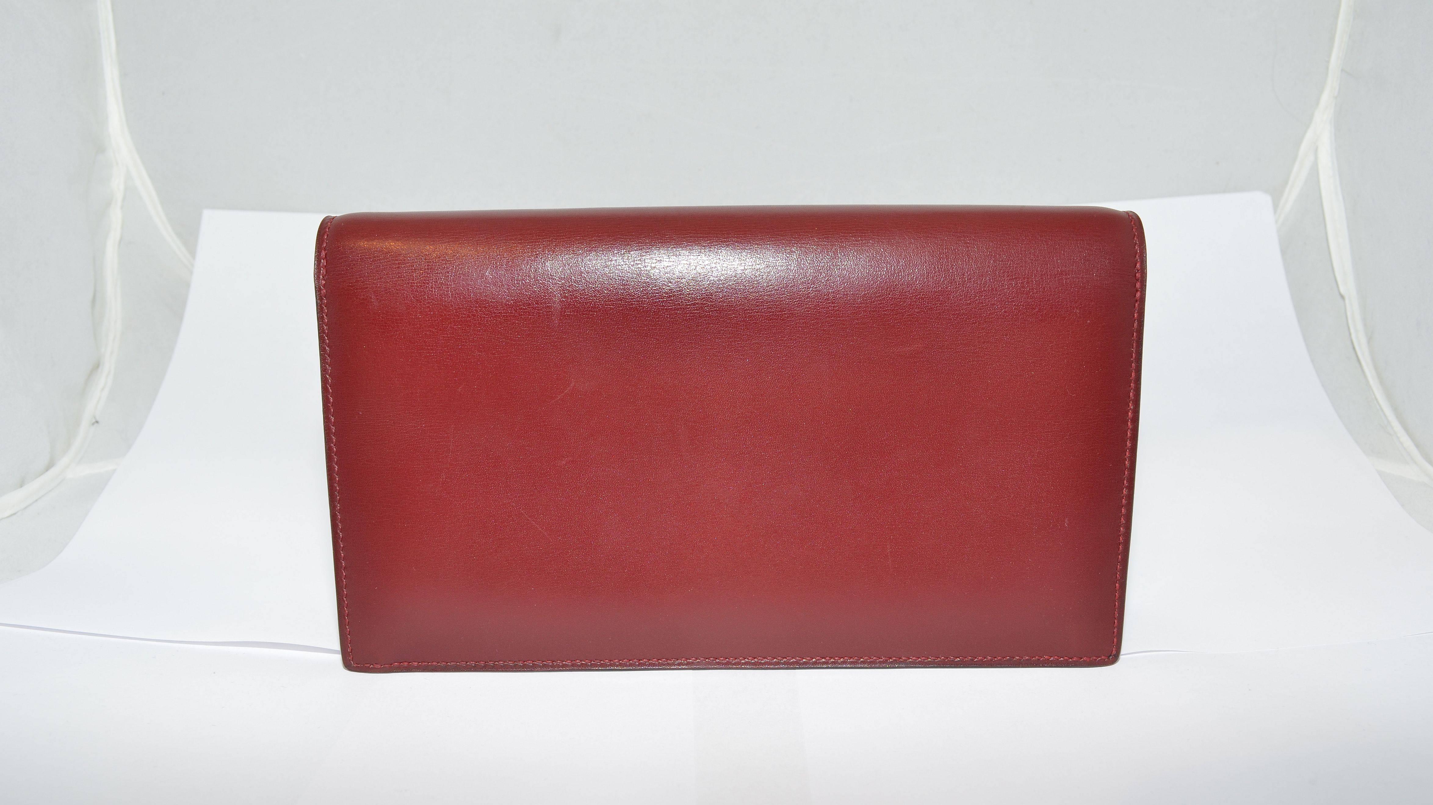 Brown Hermes 1962 Box Calf Rogue 2 Way Clutch Bag with Strap