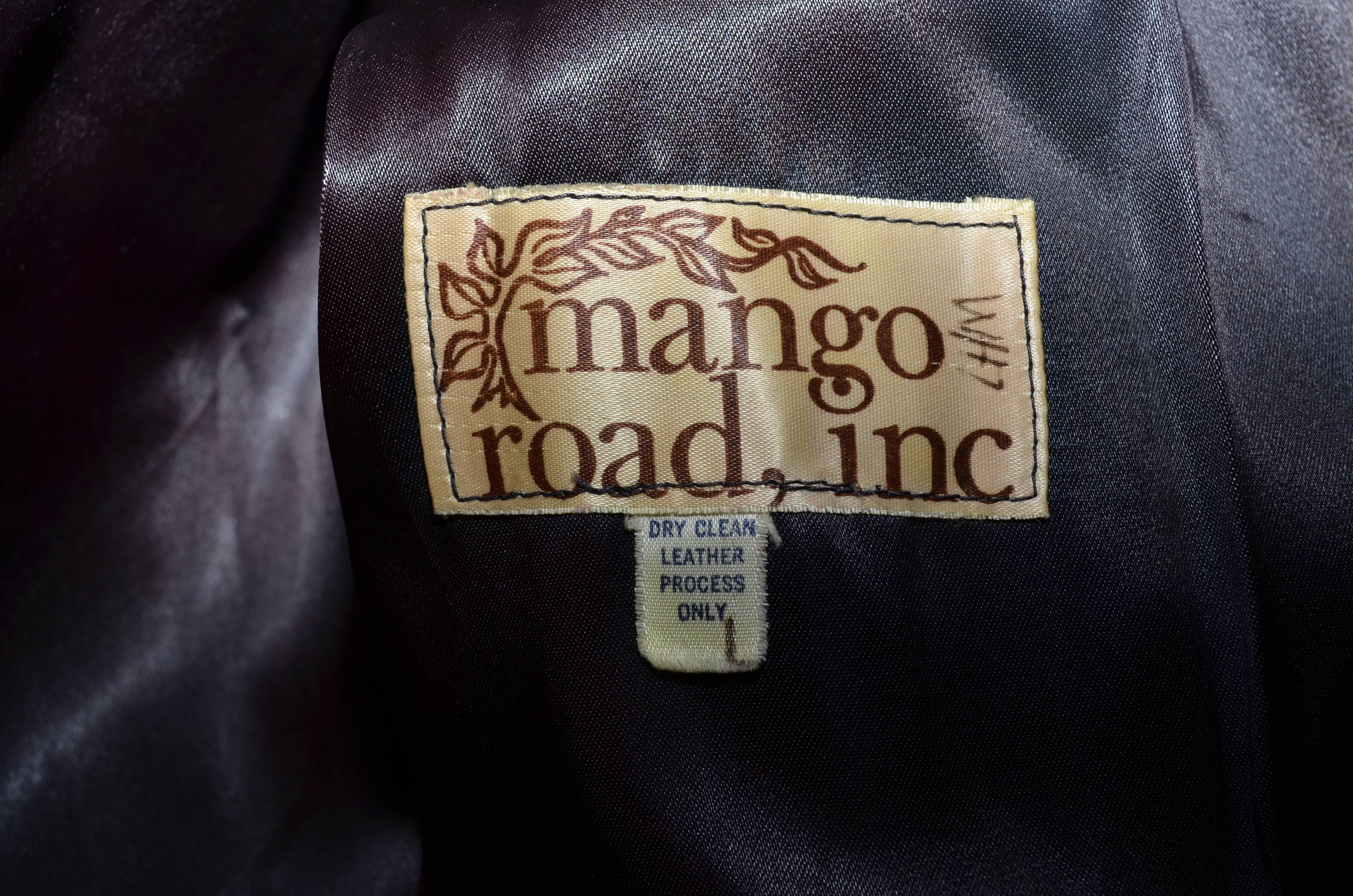 Black East West Musical Instruments Mango Road Buffalo Leather Zip Jacket