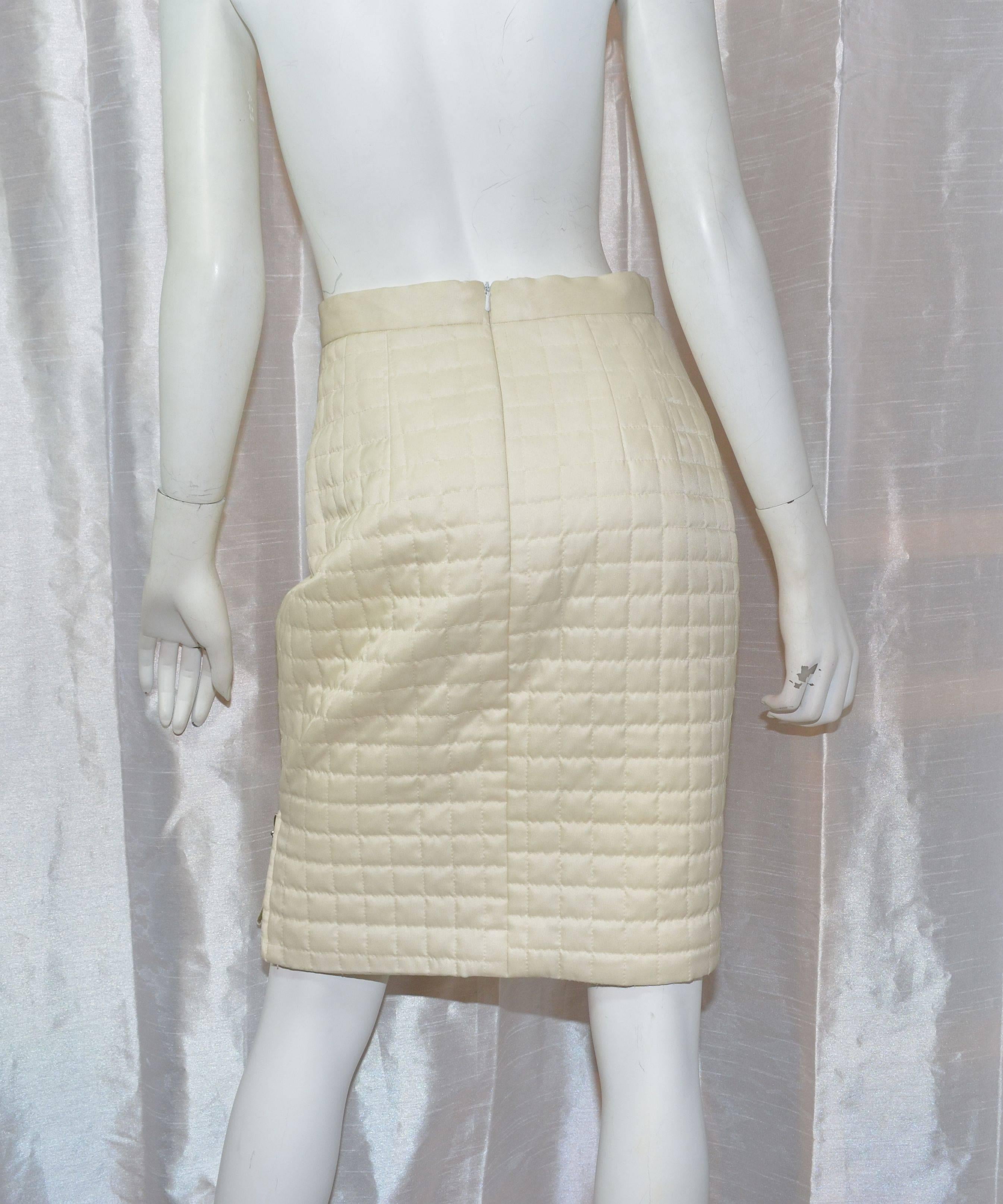 chanel quilted skirt