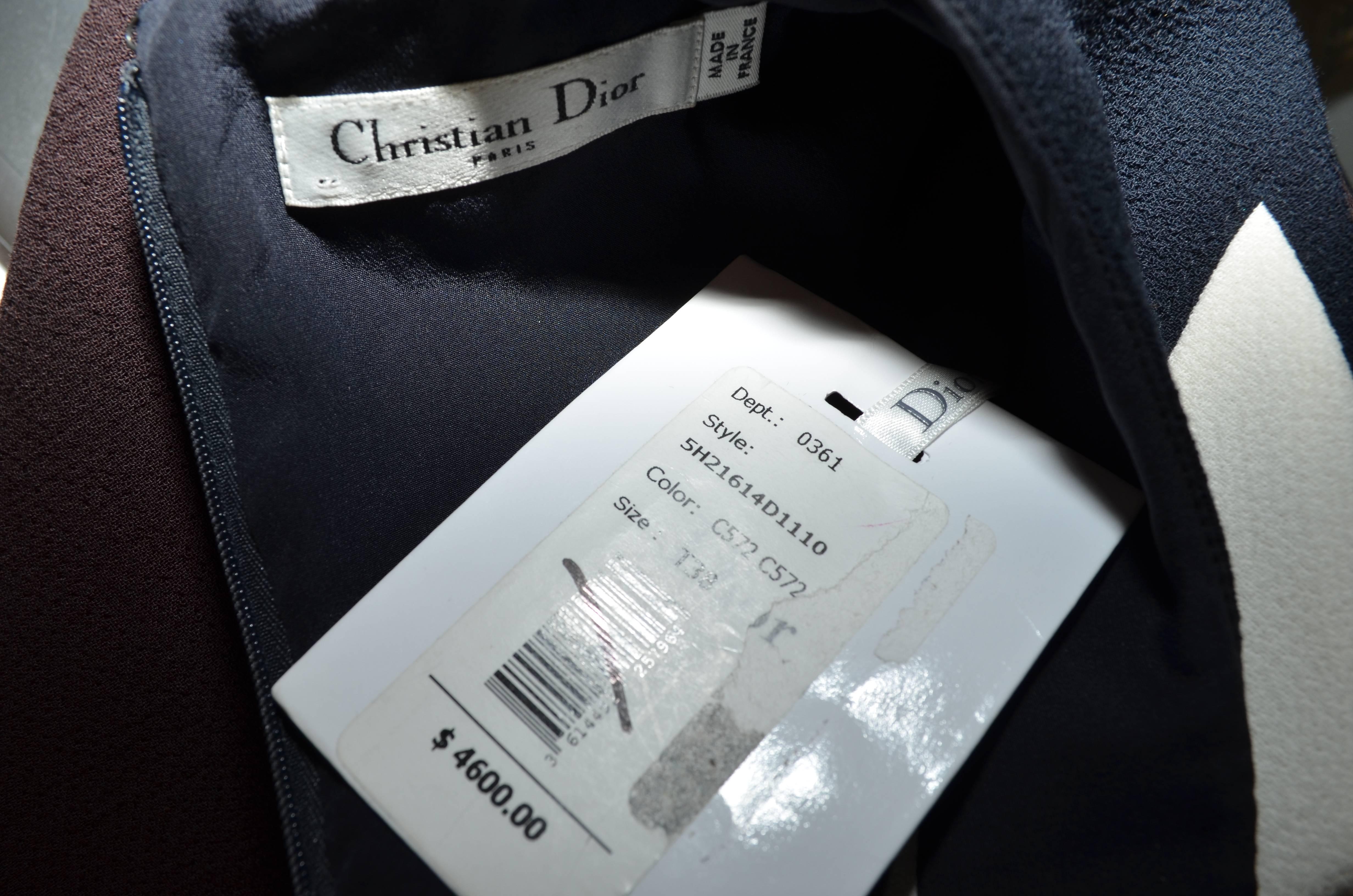 Christian Dior Colorblock Dress In Excellent Condition In Carmel, CA