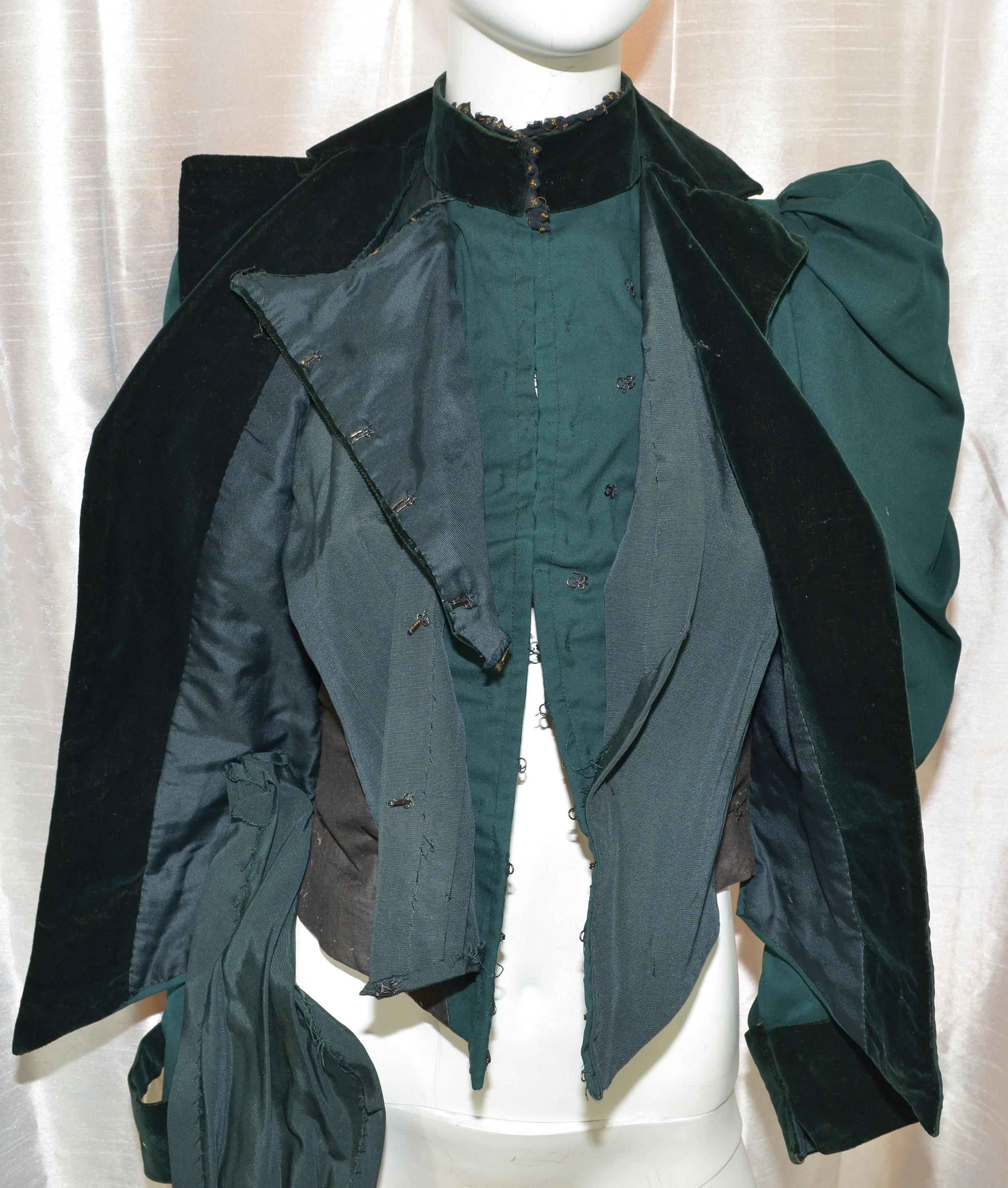 Women's Victorian Jacket with Built in Boned Corset