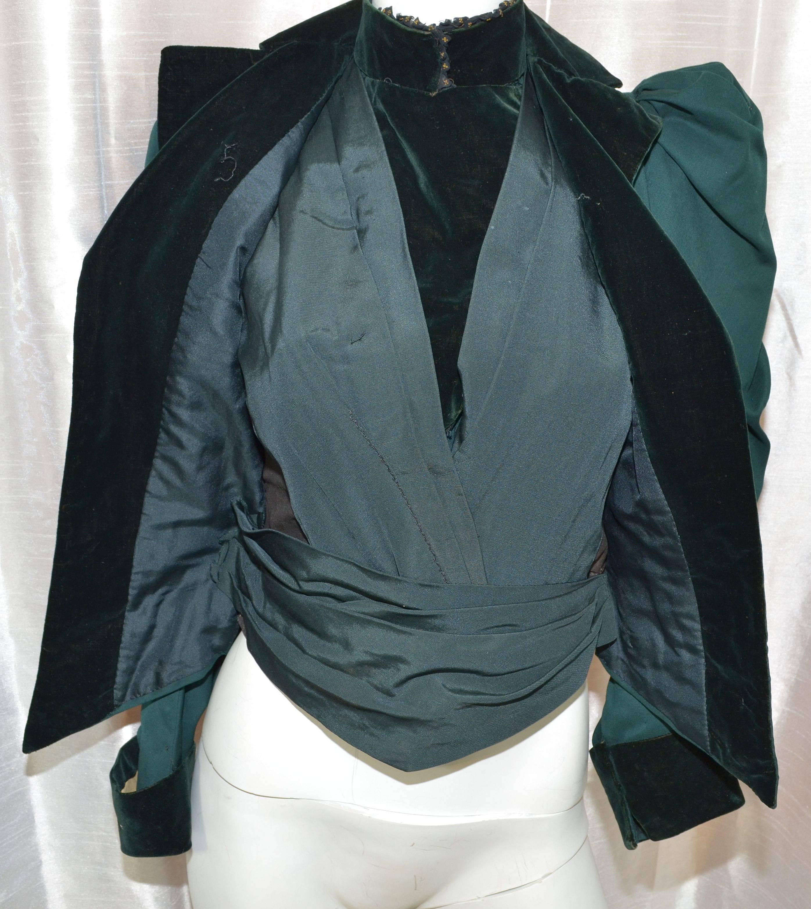Victorian Jacket with Built in Boned Corset In Good Condition In Carmel, CA
