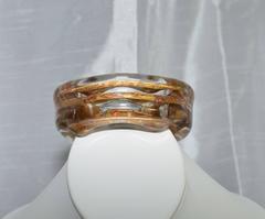 Vigneri Vintage 1980s Reverse Carved Lucite Cuff Bracelet