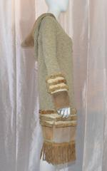 Christian Dior Boutique Jersey de punto con flecos Abrigo