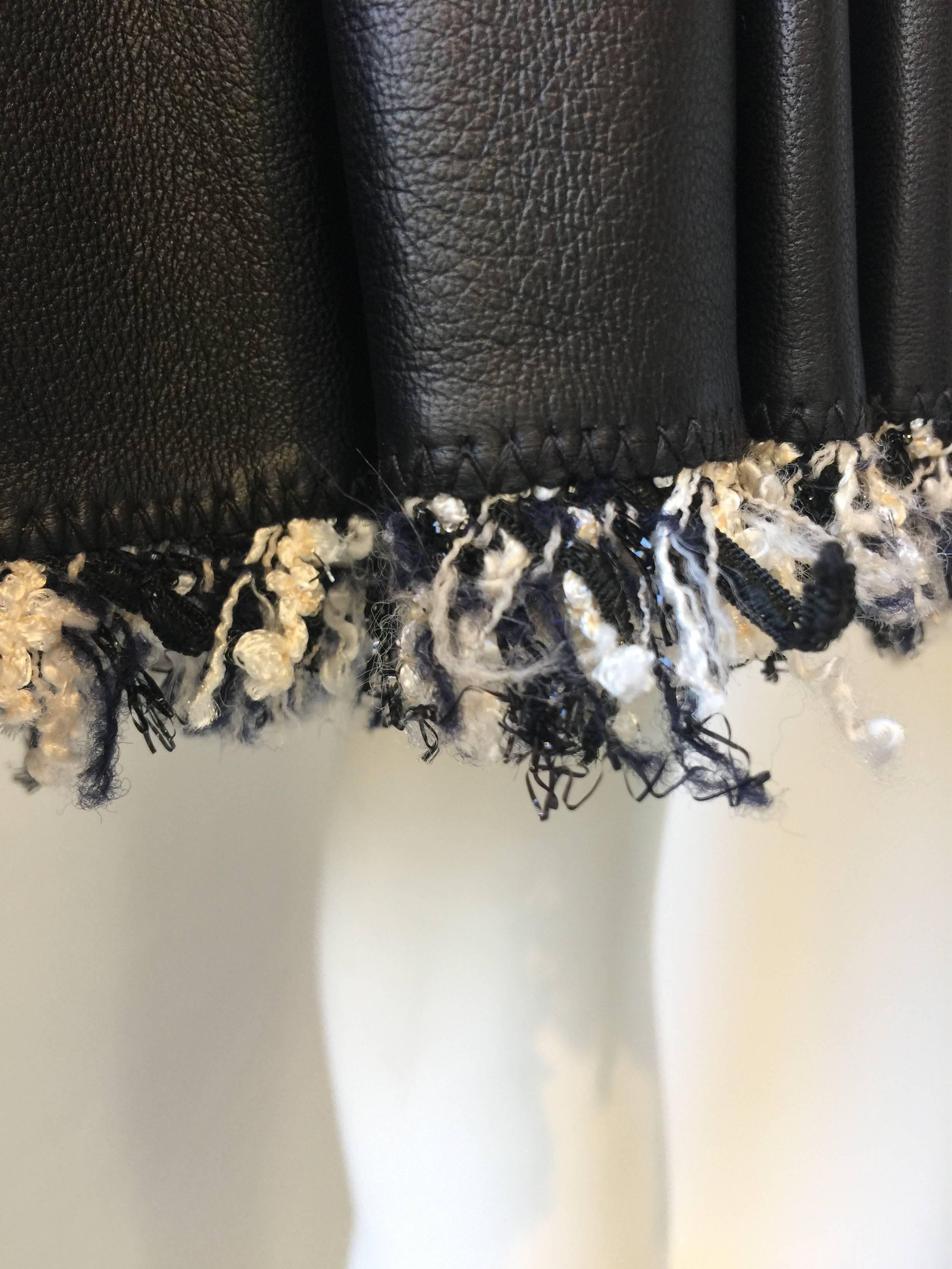 Chanel 05A Pleated Leather Skirt 1