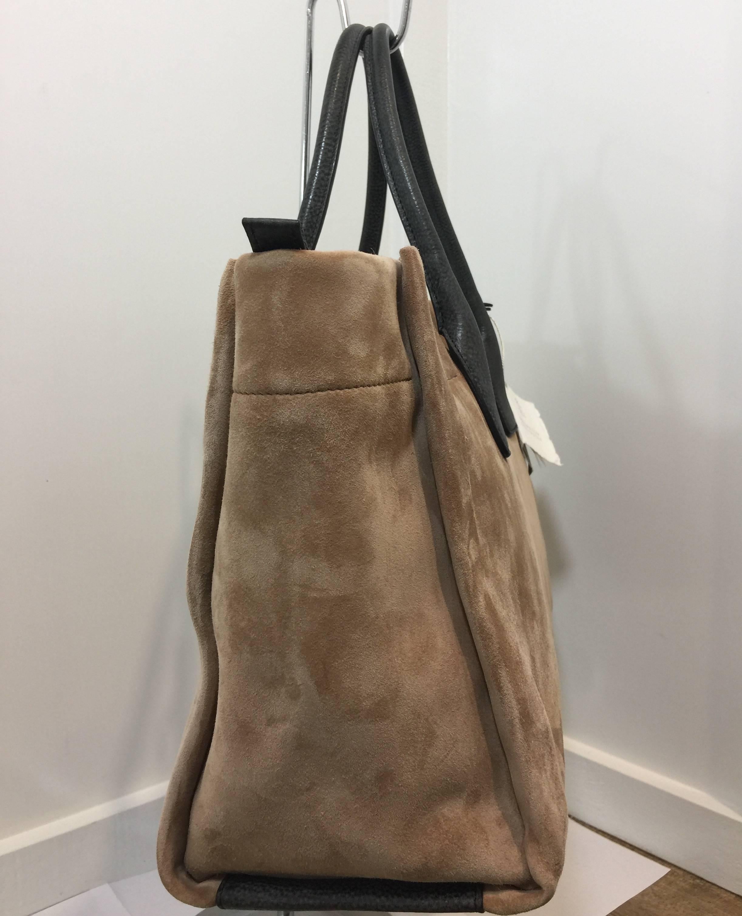 Women's or Men's Brunello Cucinelli Suede and Leather Tote