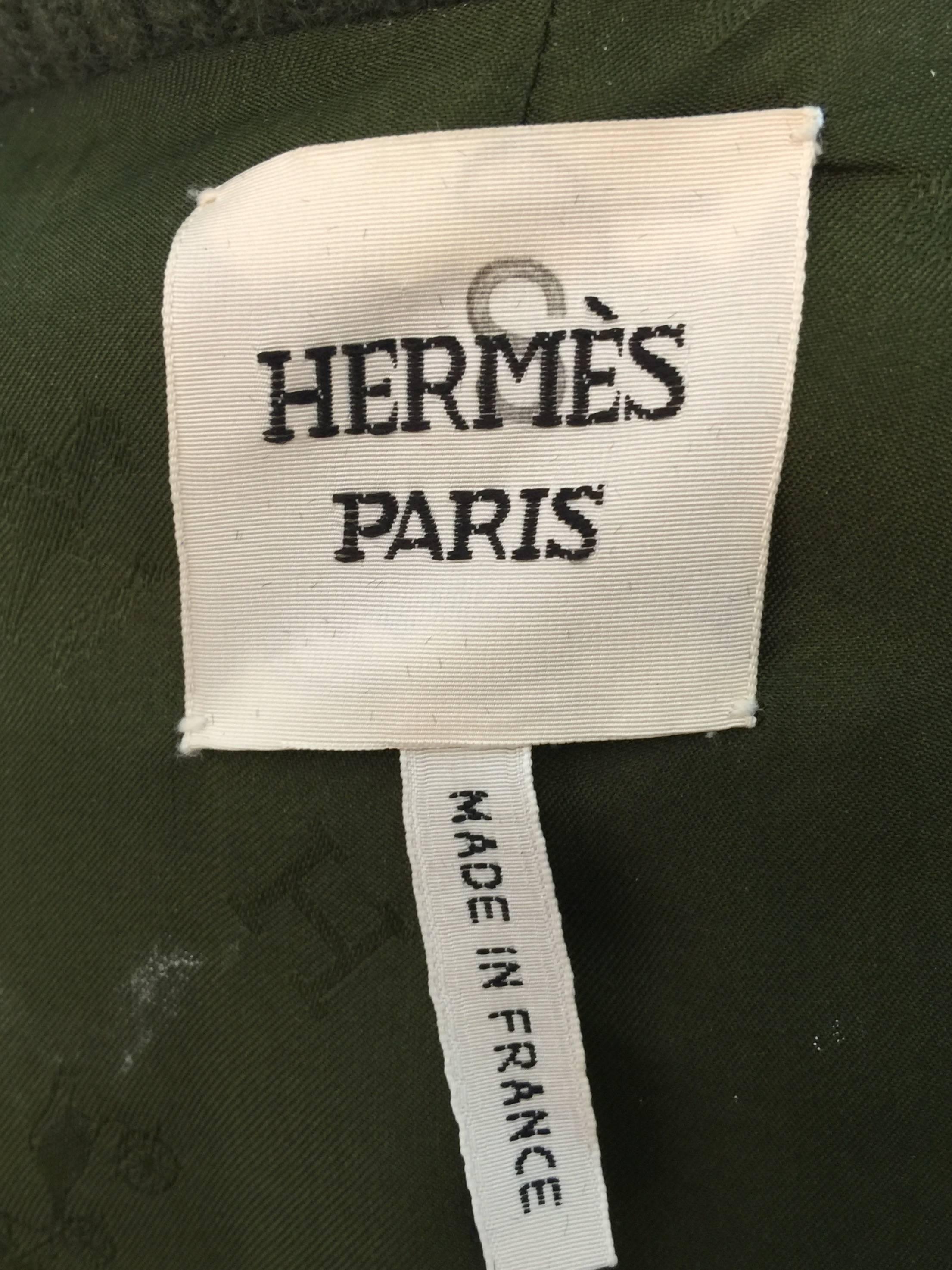 Women's or Men's Hermes Hunter Green Suede Bomber Jacket