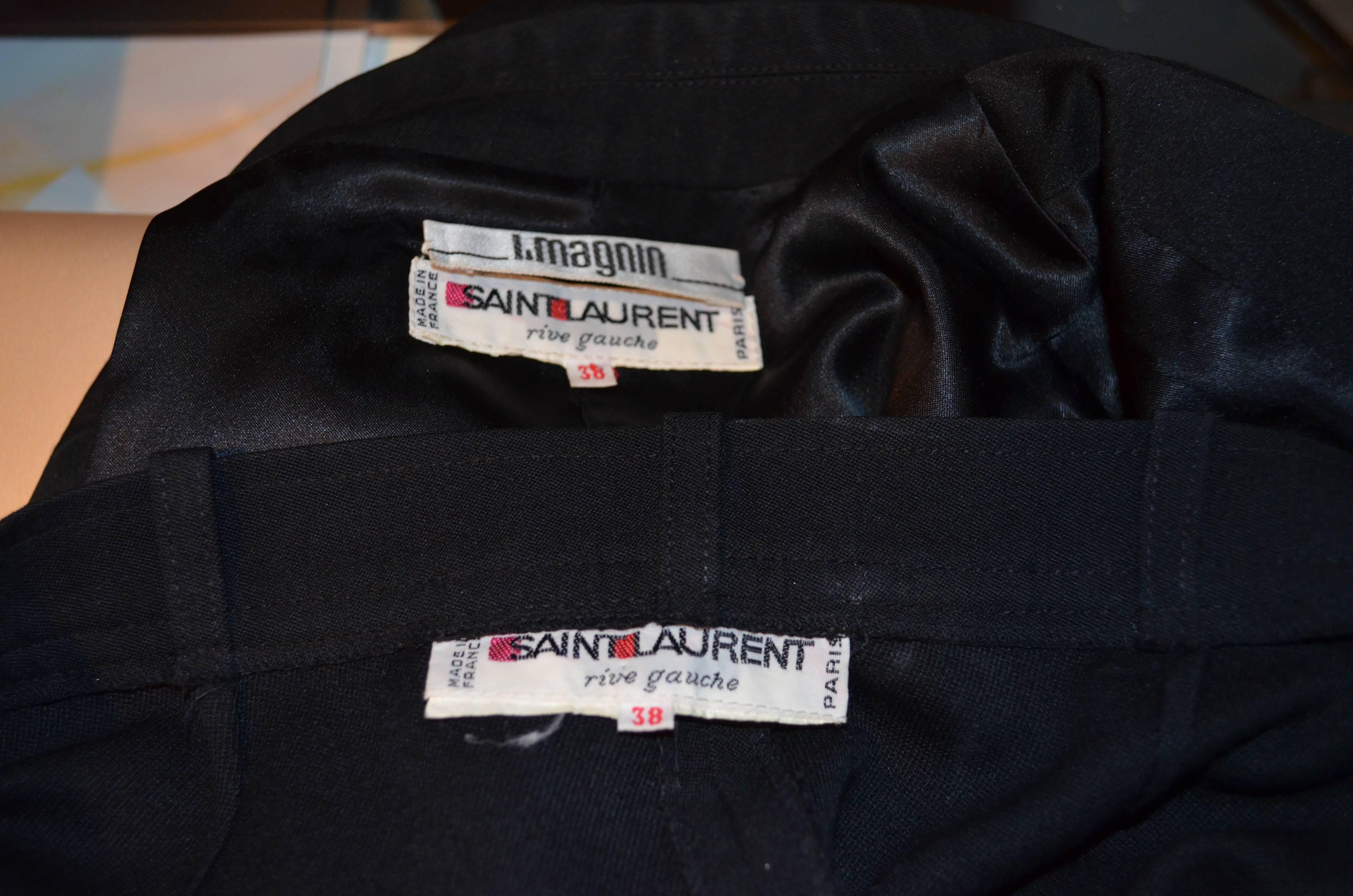 Yves Saint Laurent Rive Gauche YSL Le Smoking Tuxedo  In Excellent Condition In Carmel, CA