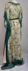 Oscar de la Renta Floral Silk Chiffon Caftan