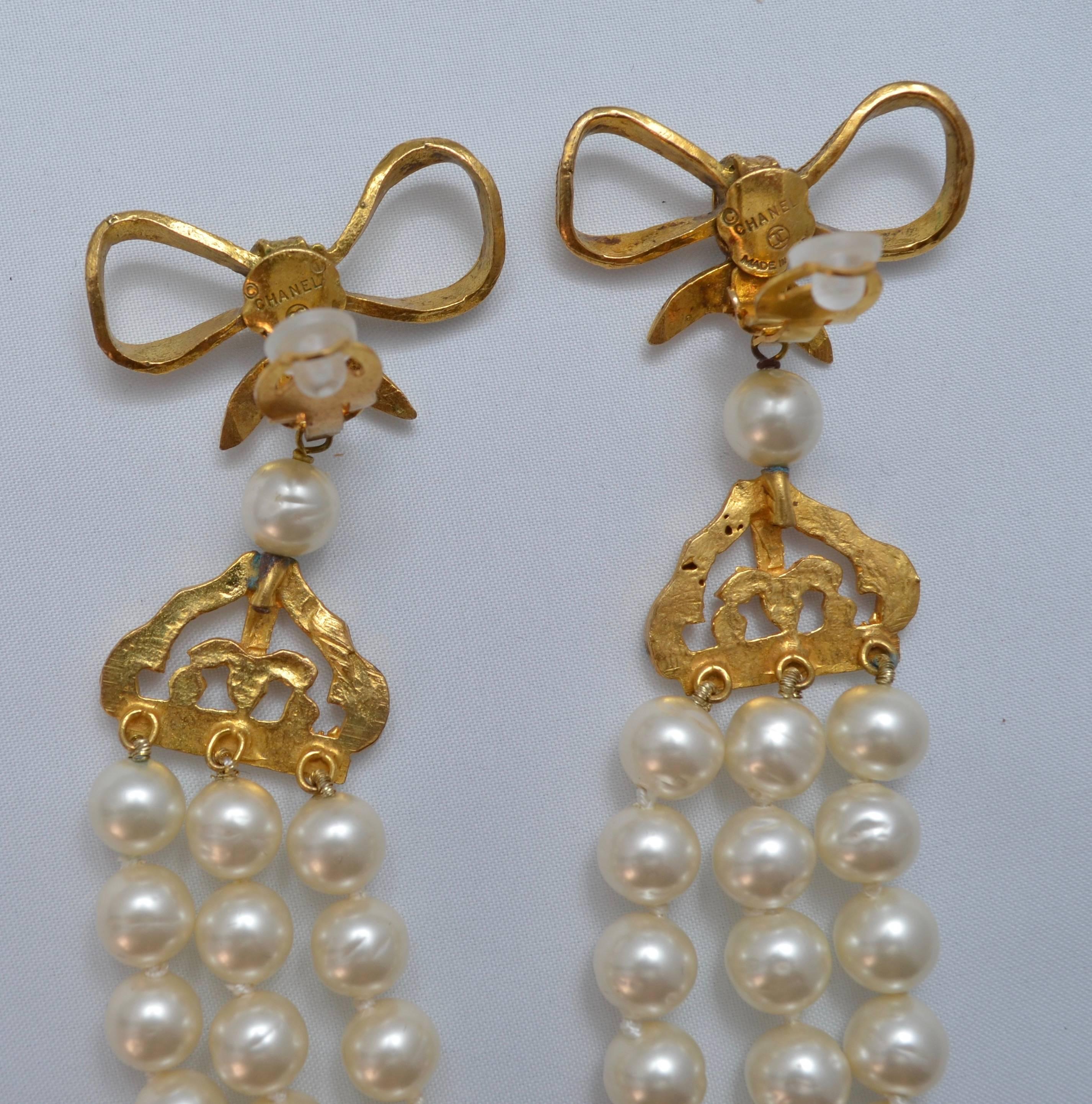 chanel chandelier earrings
