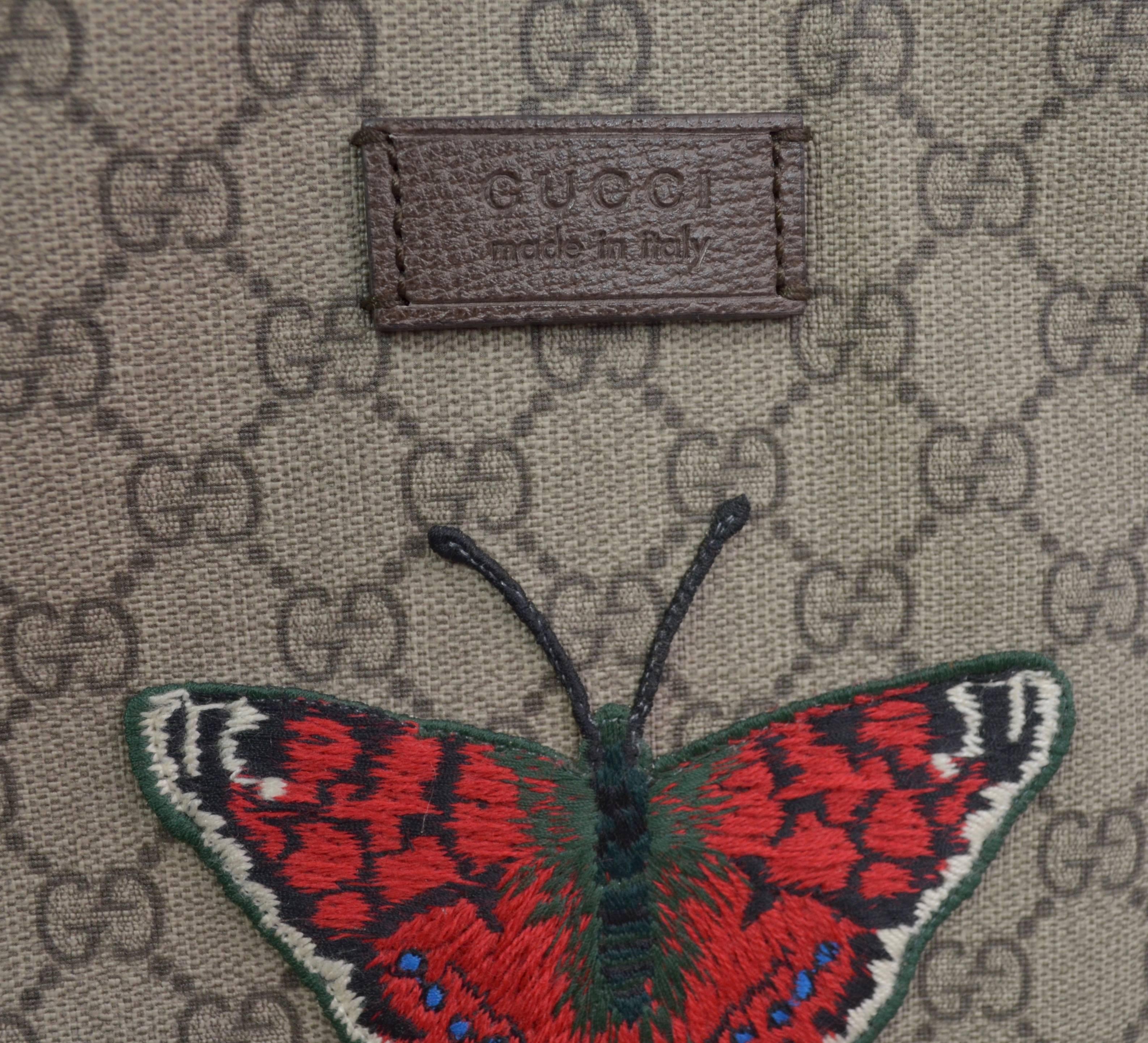Gucci Supreme Embroidered Butterfly Tote 2016/7 2