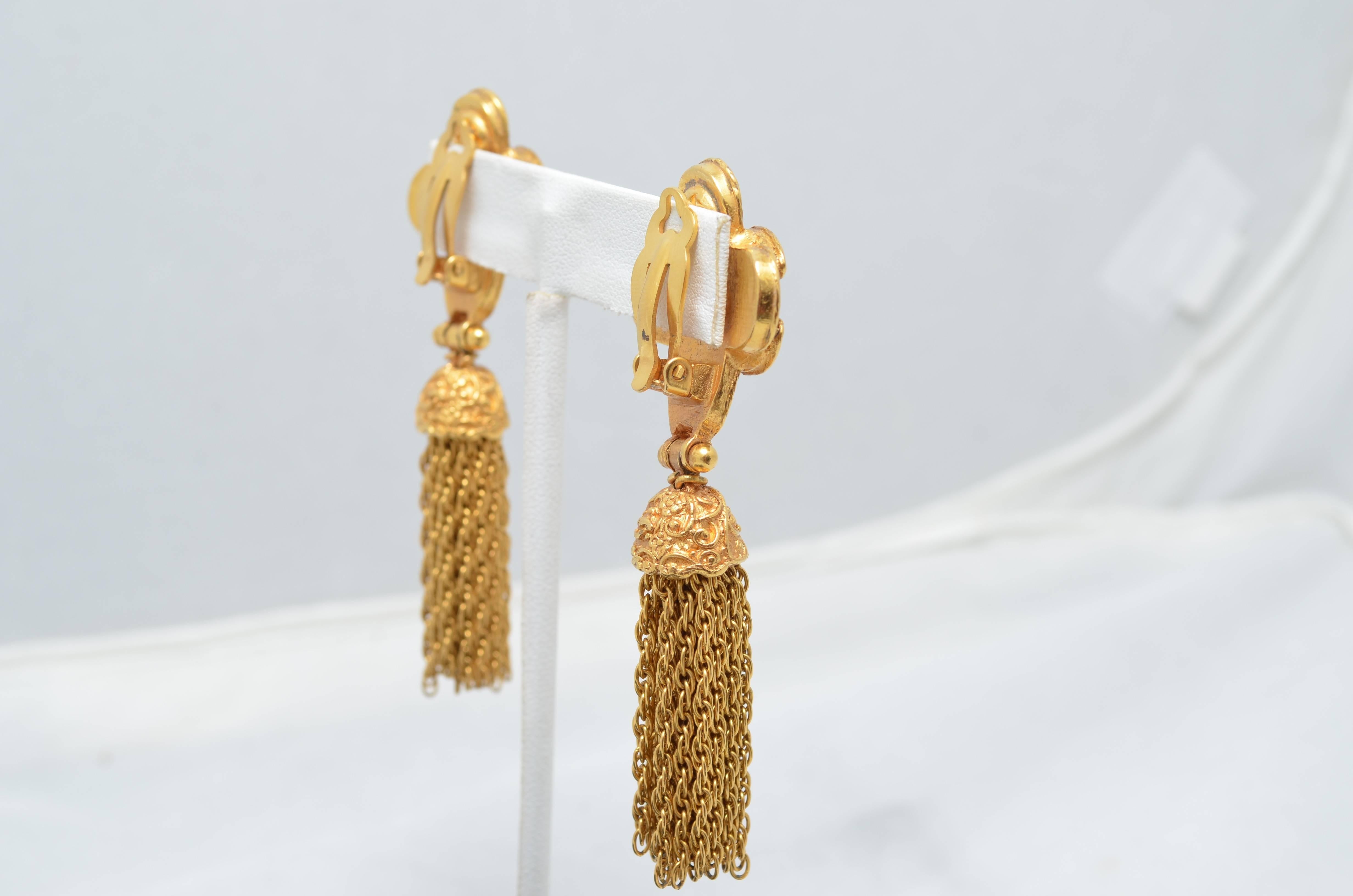 chanel tassel earrings
