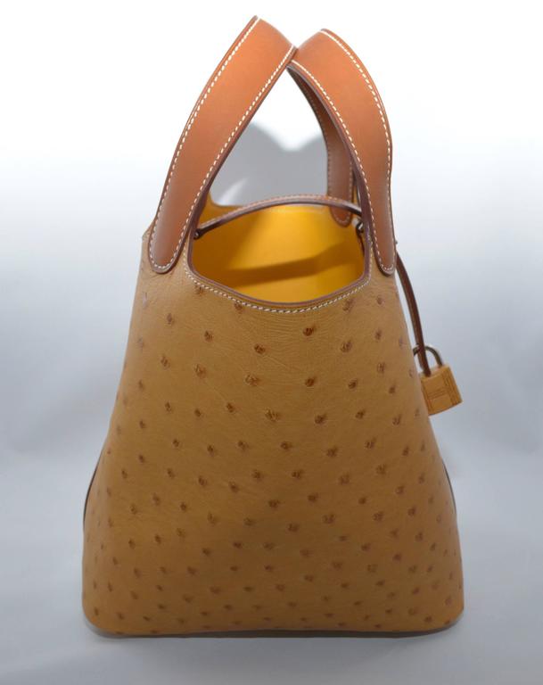 Hermès - Picotin 18 - Ostrich Leather PHW - Brand New