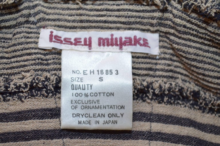 1970s Issey Miyake Striped Cotton Top at 1stDibs