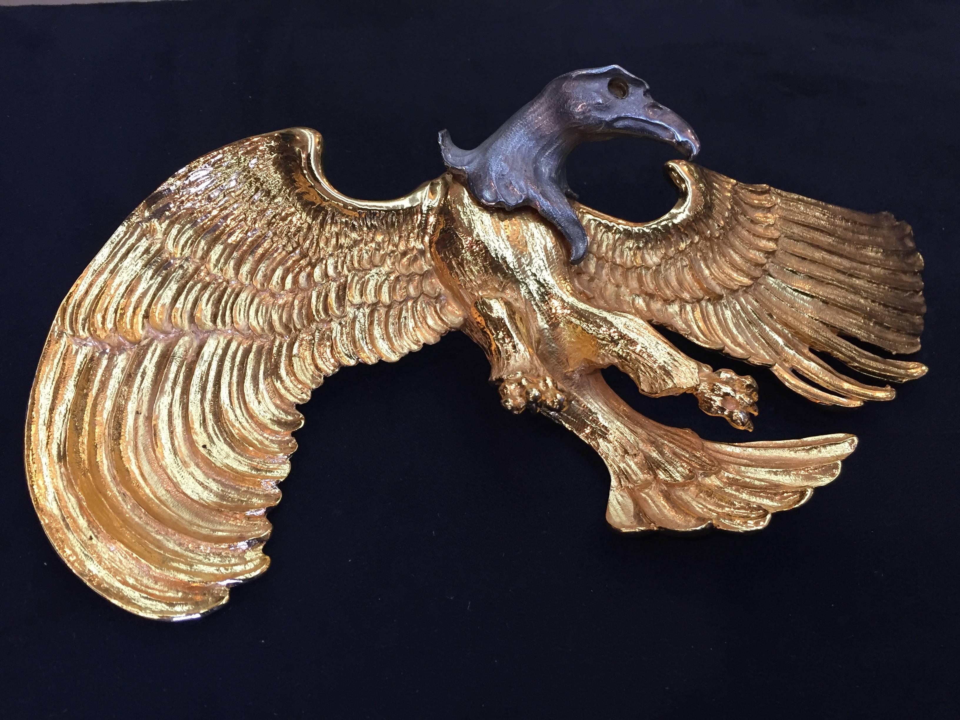 Christopher Ross Massive Bald Eagle Belt Buckle  In Excellent Condition In Carmel, CA