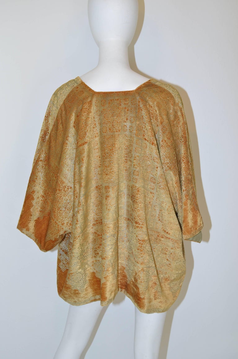 Mariano Fortuny 1920's Stenciled Velvet Evening Jacket at 1stDibs