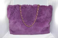 Chanel Lapin Fur Purple Tote