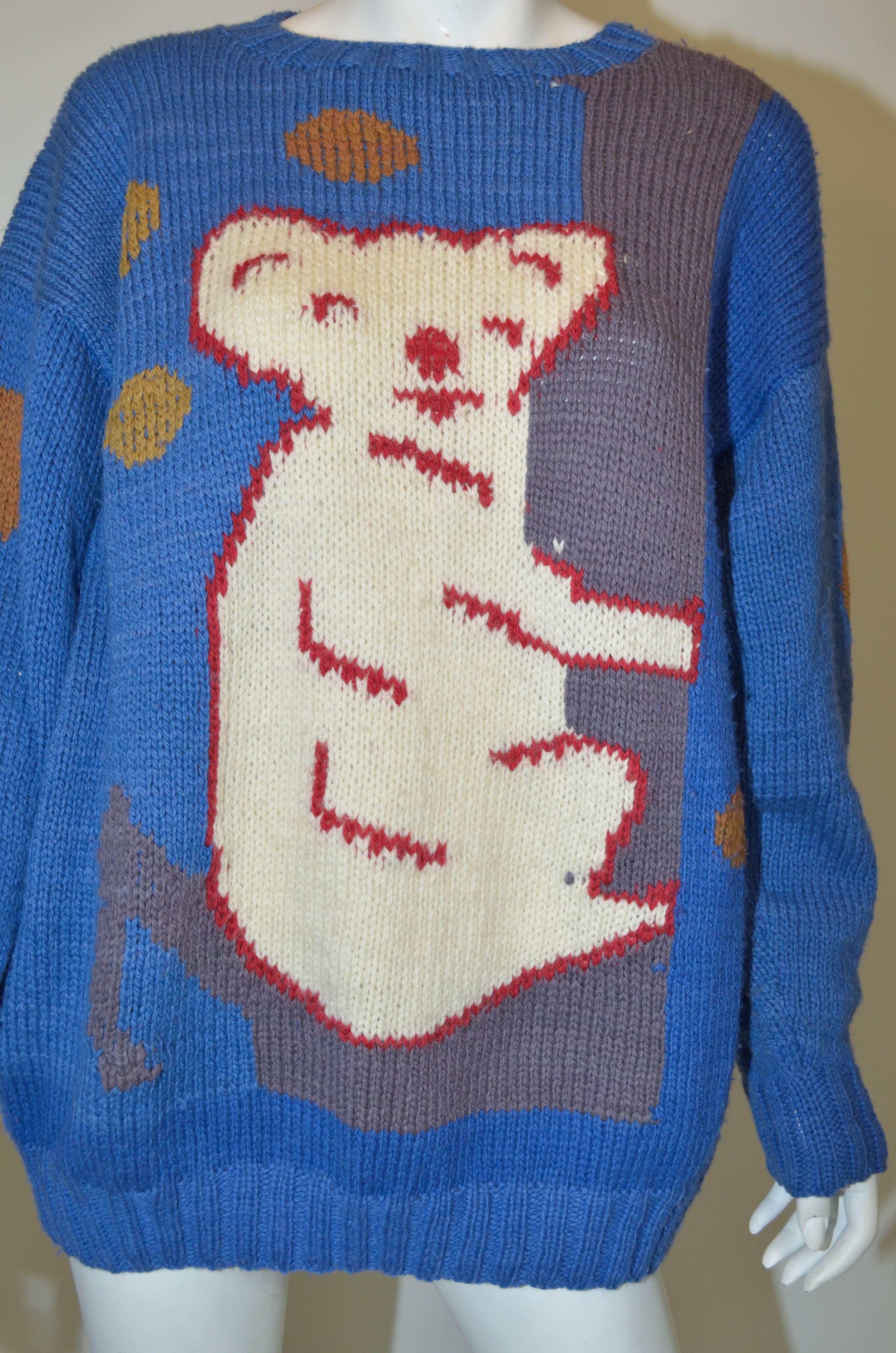 Purple Jenny Kee Princess Diana Koala Bear Sweater