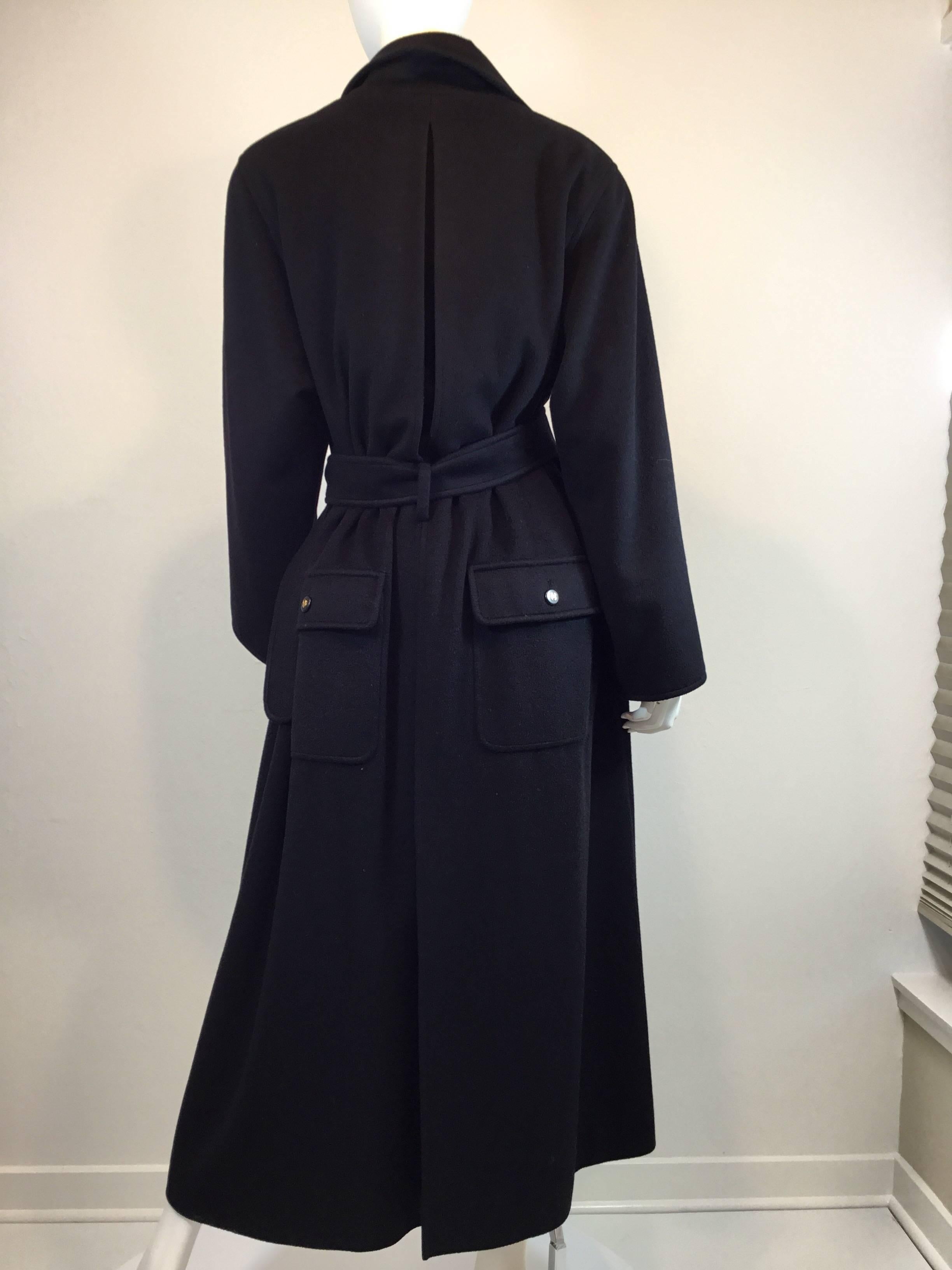 Chanel Cashmere Coat Chain Around Belt In Excellent Condition In Carmel, CA