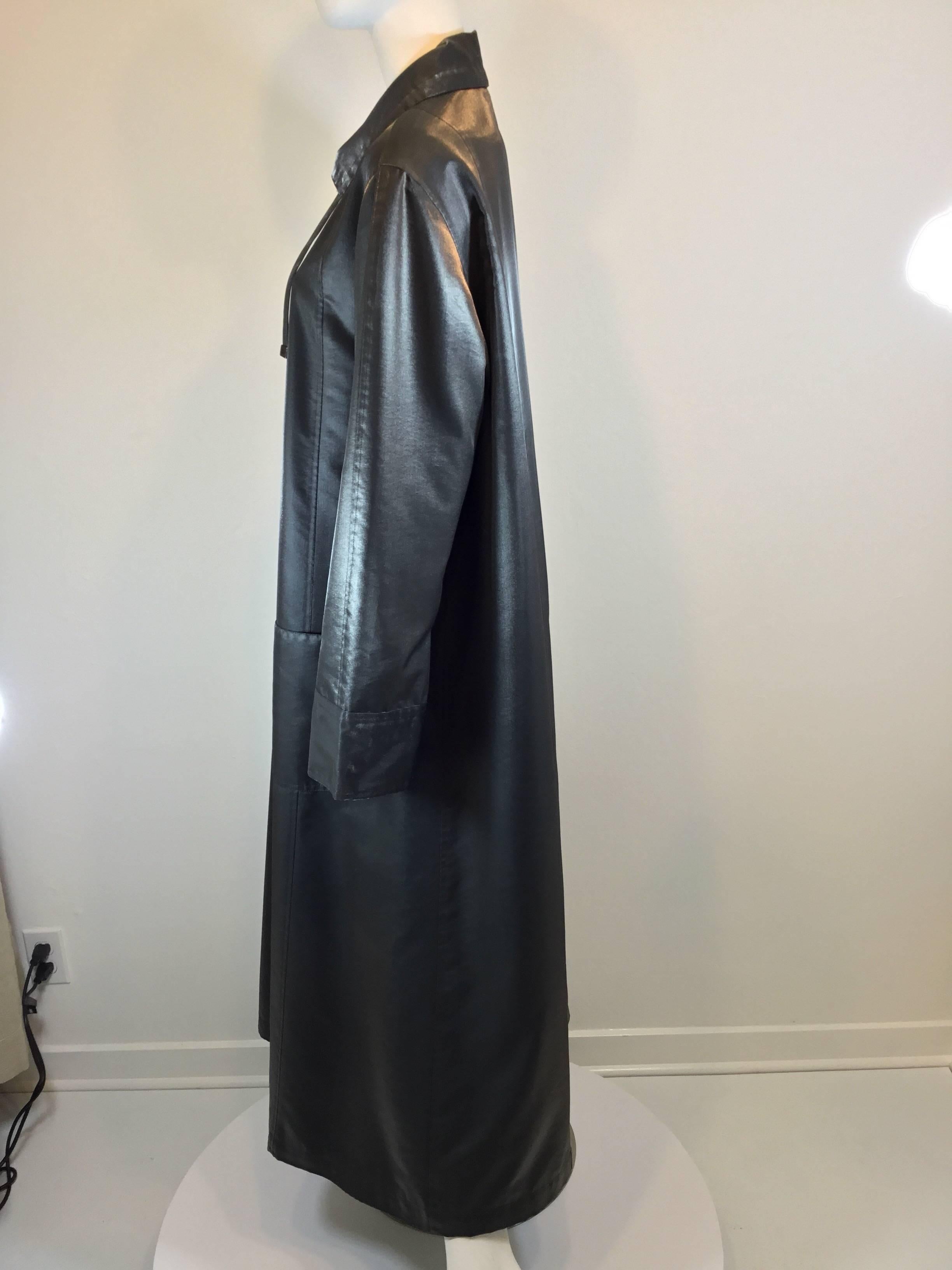 Chanel Sharkskin Lightweight Overcoat, 1999  In Excellent Condition In Carmel, CA
