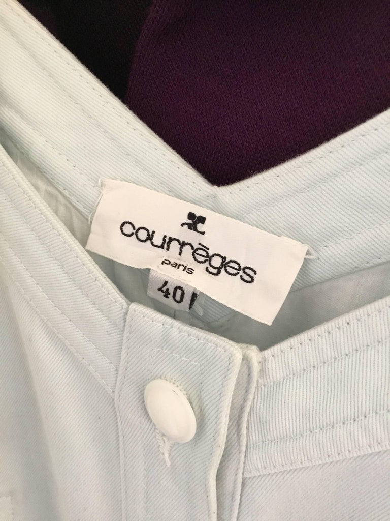 Courreges Cotton Dress with Belt at 1stdibs