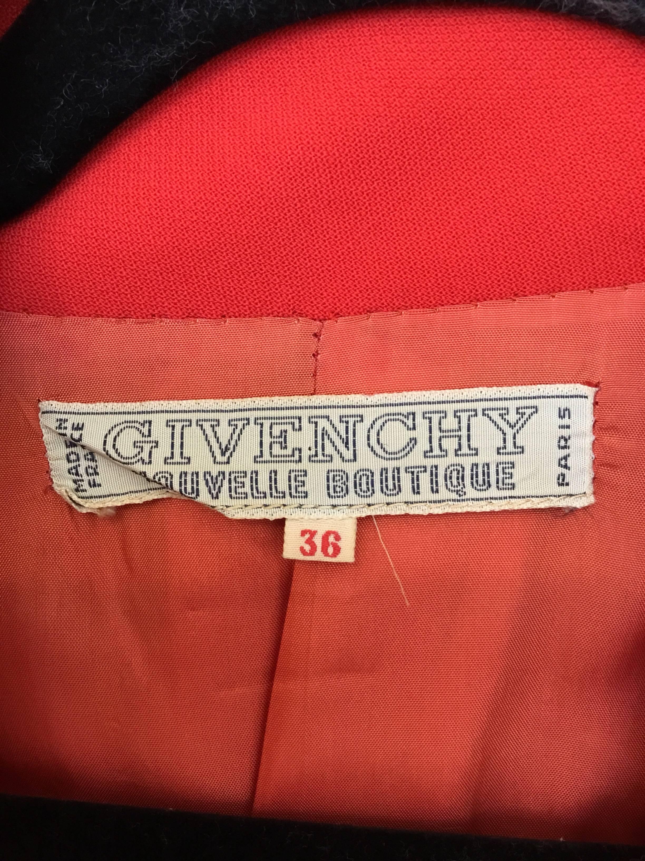 Women's Givenchy Nouvelle Boutique Red Vintage Proper Coat