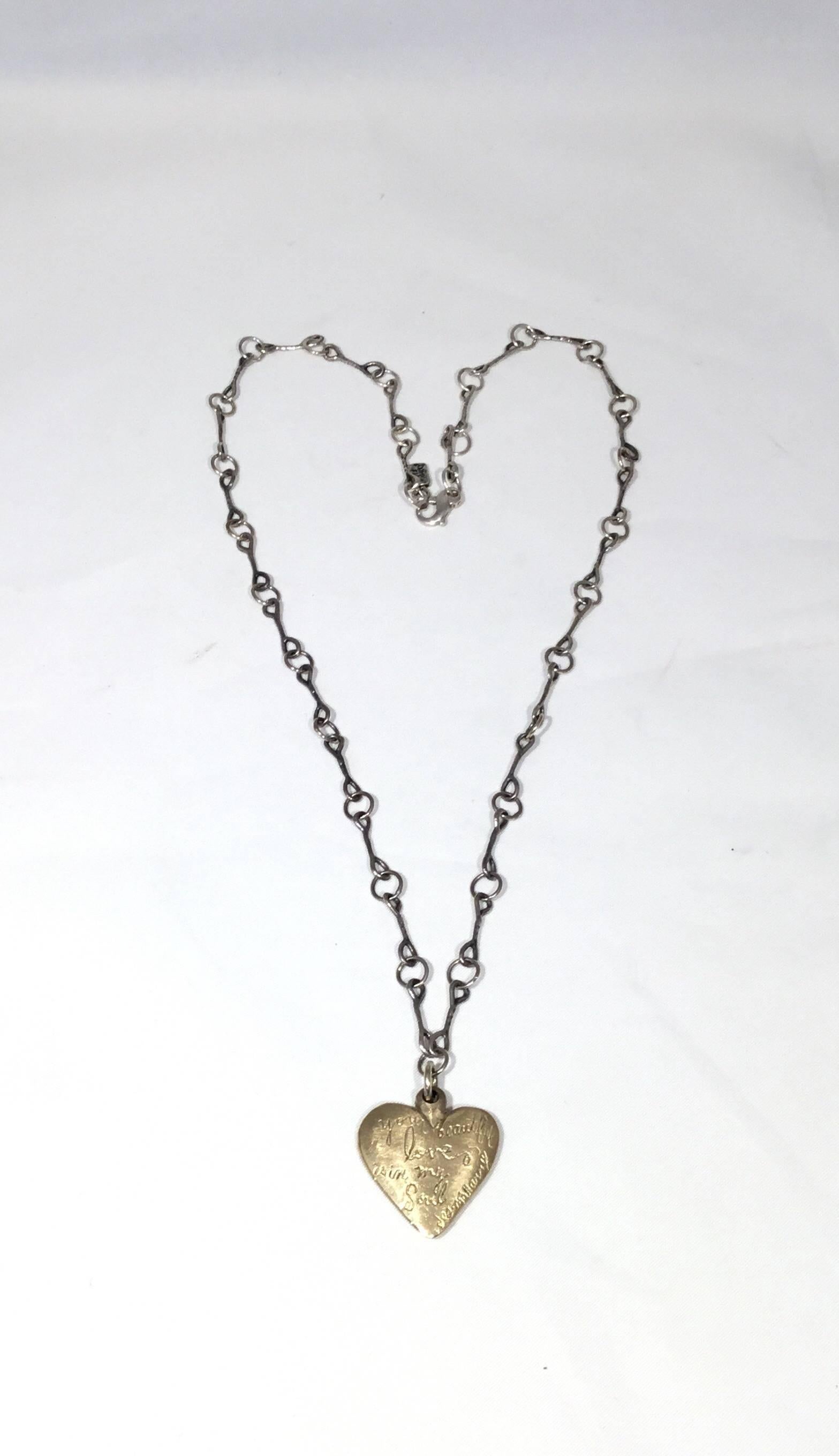 Contemporary Jes Maharry 14k Diamond Heart Pendant Necklace