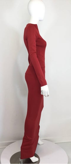 Azzedine Alaia Rust Column Bodycon Dress