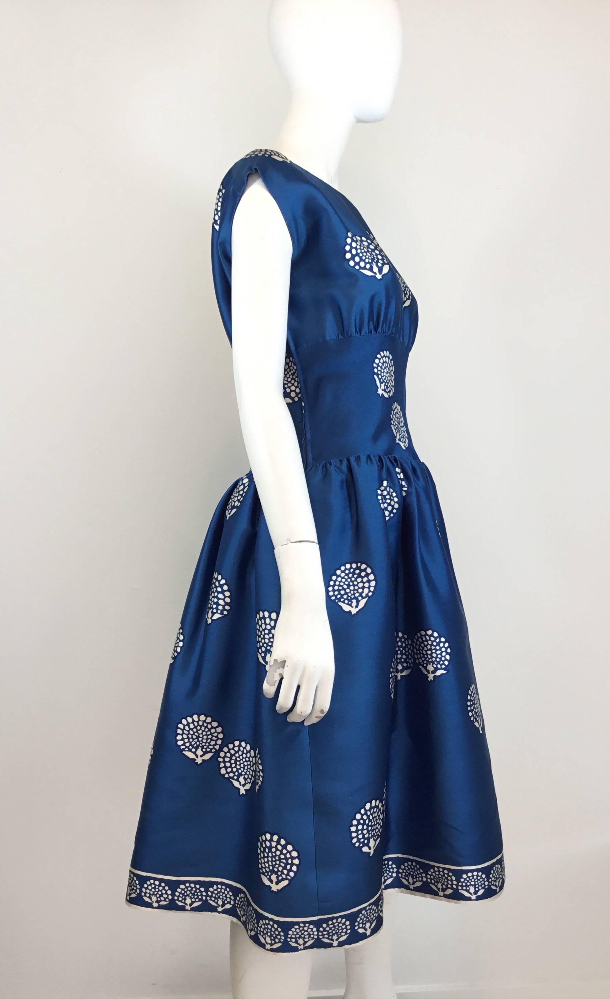 Purple Norman Norell 1950s' Silk Dress