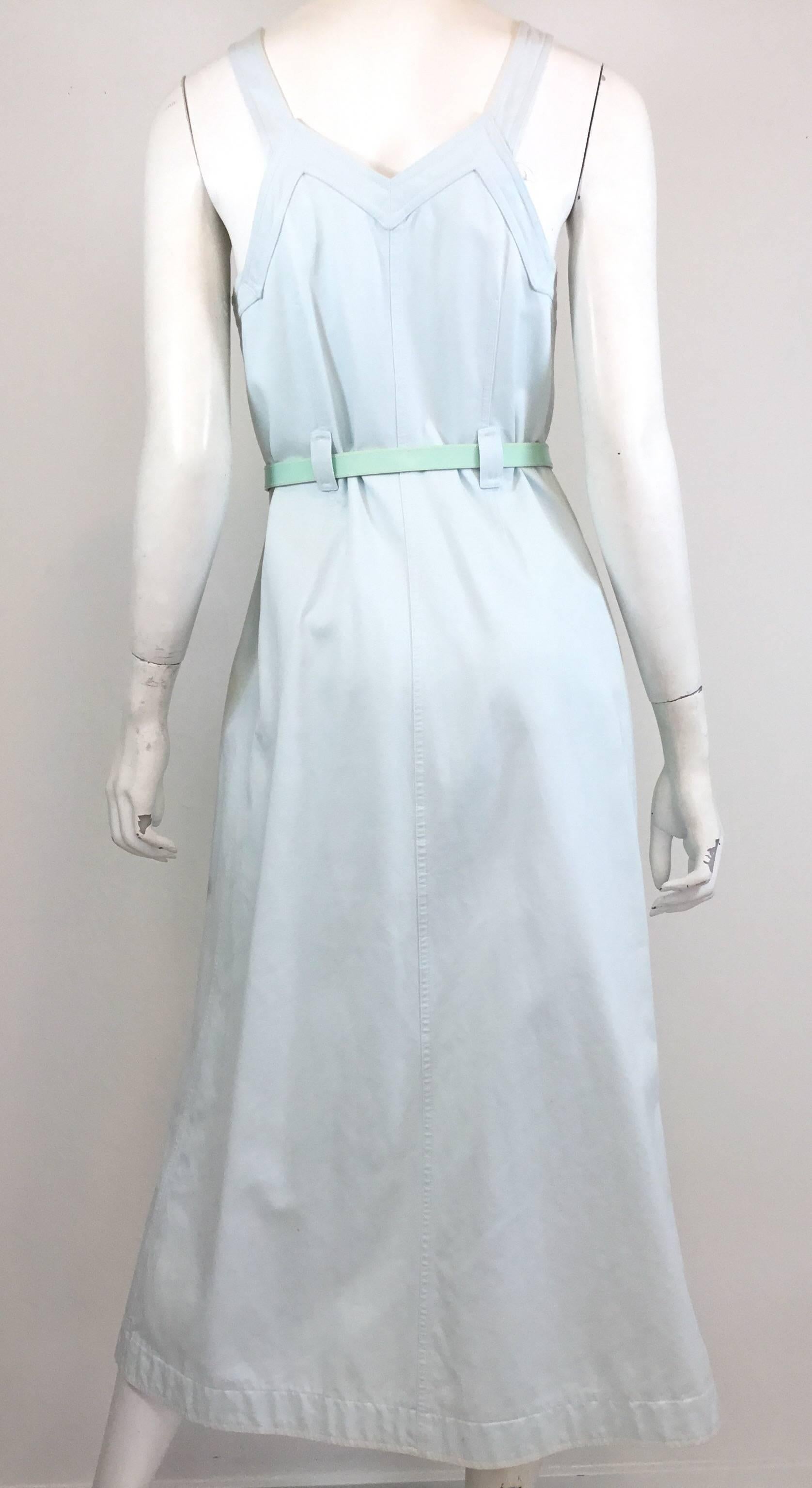 Gray Courreges Cotton Dress with Belt