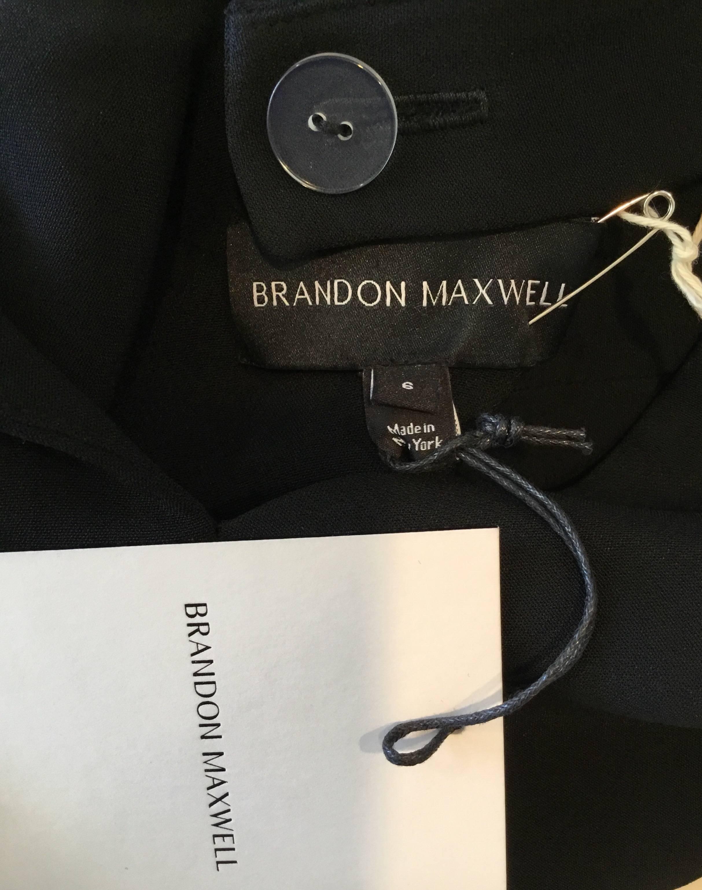 Black Brandon Maxwell Jumpsuit NWT For Sale
