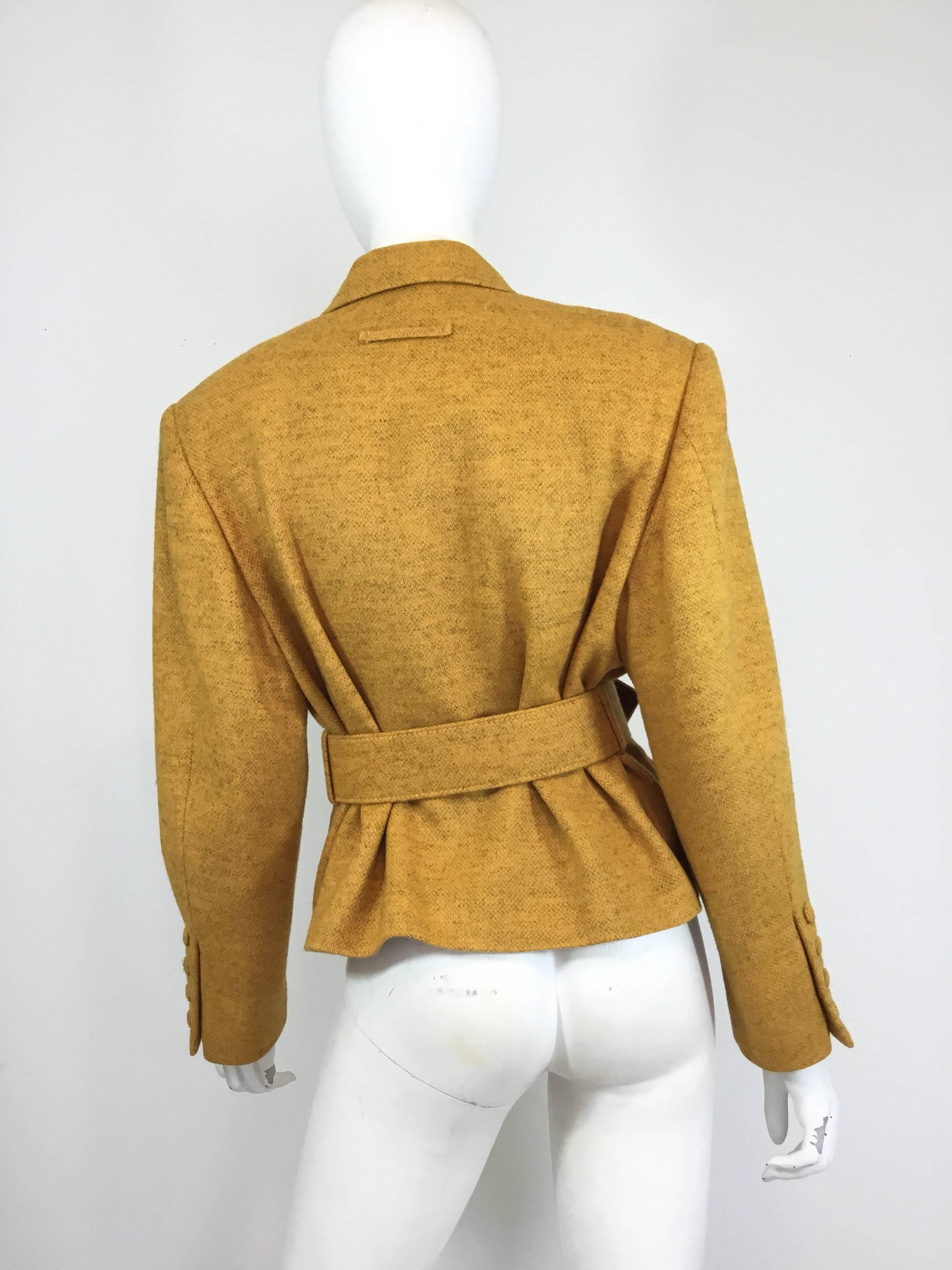 Brown Jean Paul Gaultier Wool Belted Jacket
