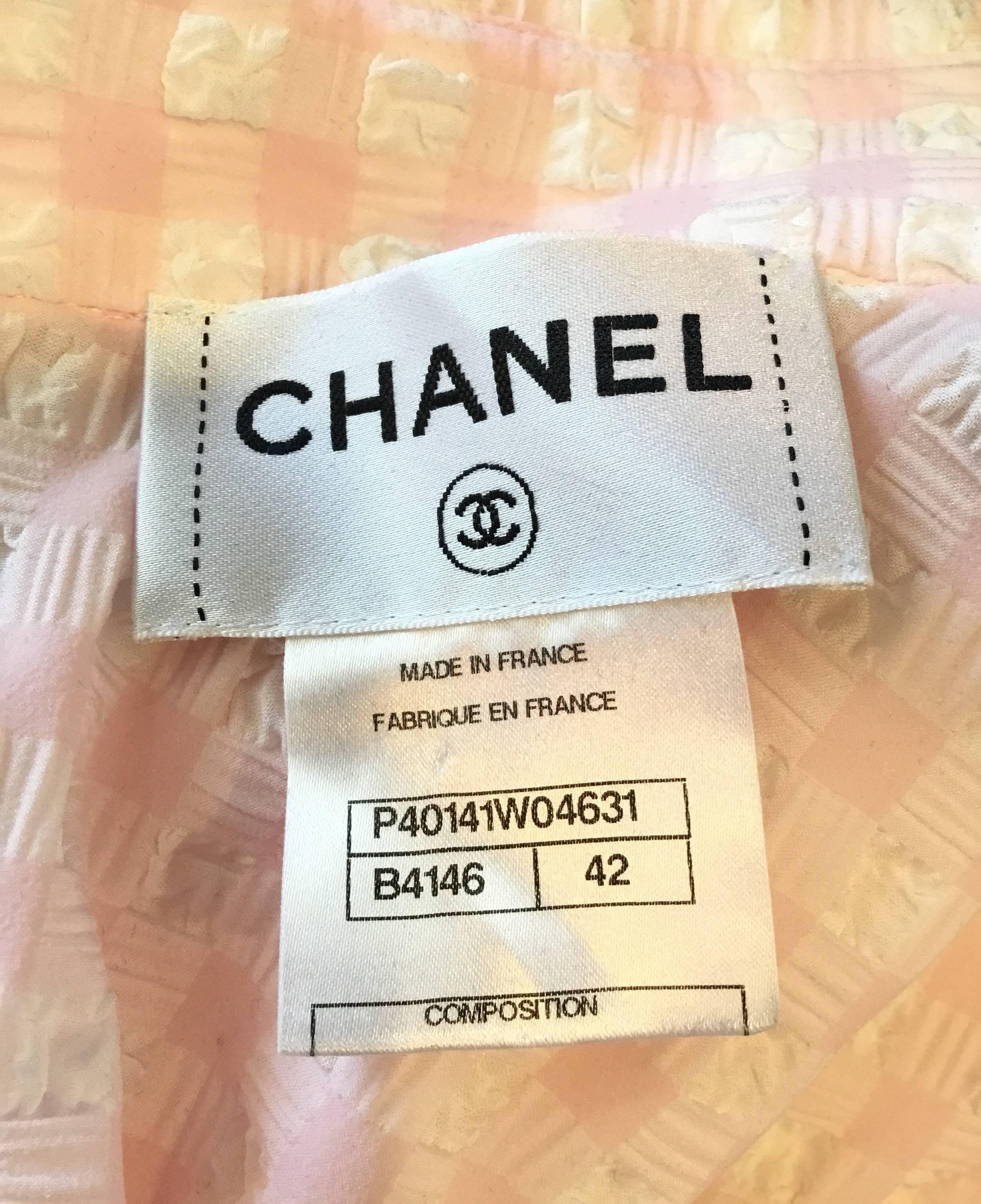 Chanel Gingham and Tweed Dress In Excellent Condition In Carmel, CA