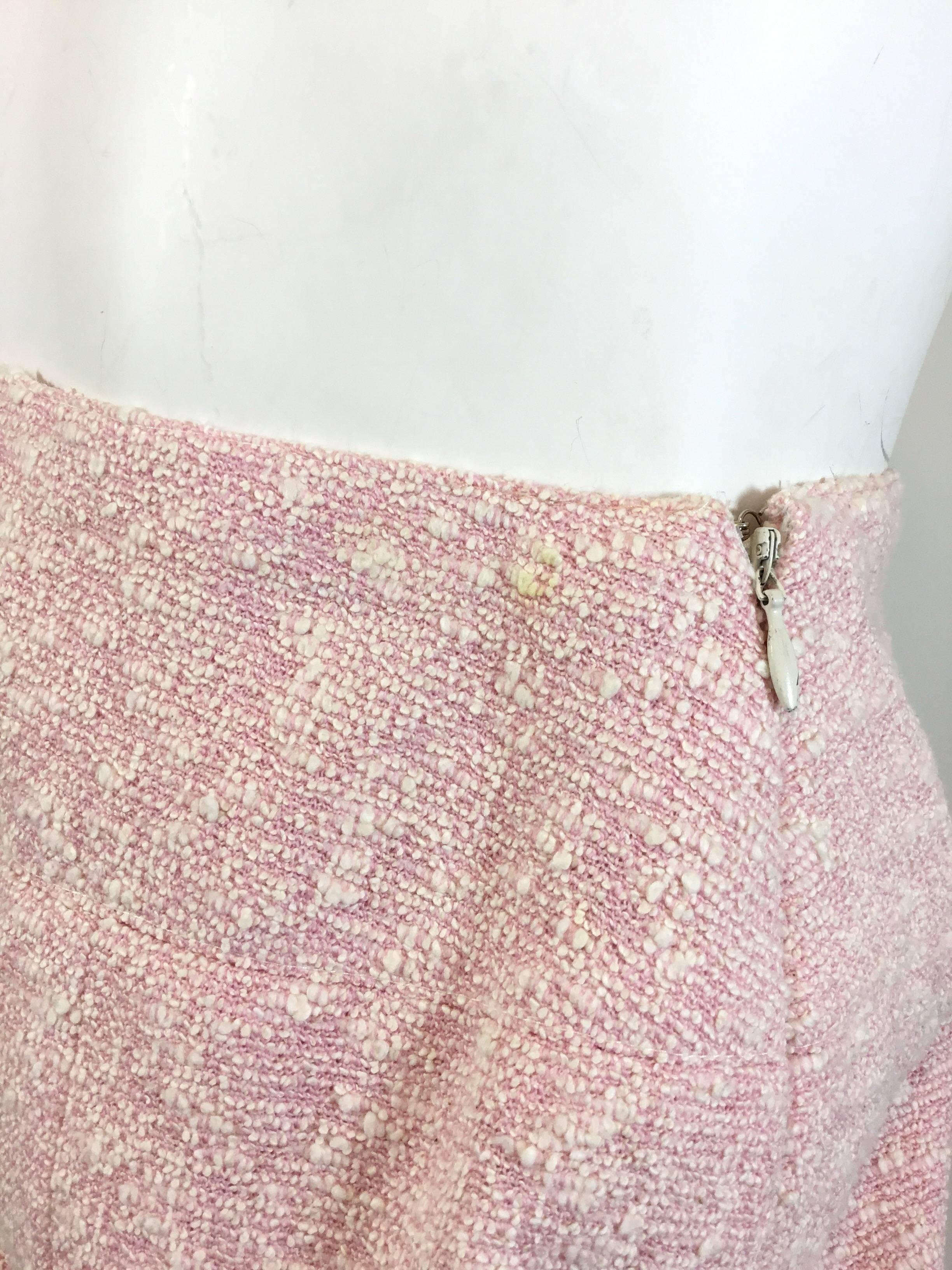 Chanel Pink Boucle Skirt Suit, 1998  In Excellent Condition In Carmel, CA