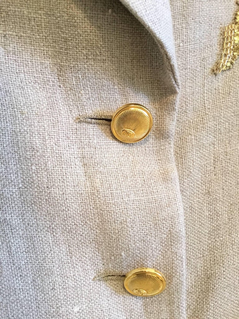 Chanel Vintage Gold Baroque Embroidered Jacket at 1stDibs