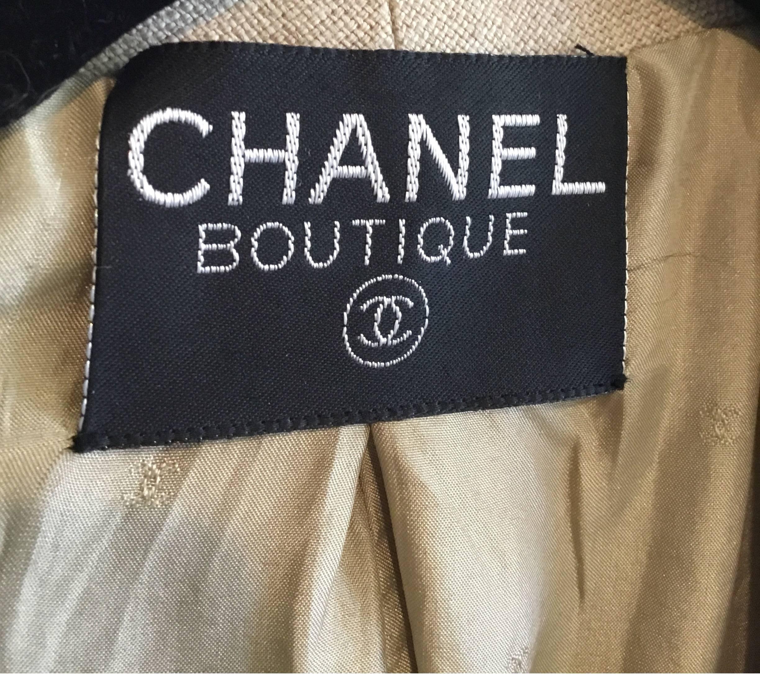Brown Chanel Vintage Gold Baroque Embroidered Jacket