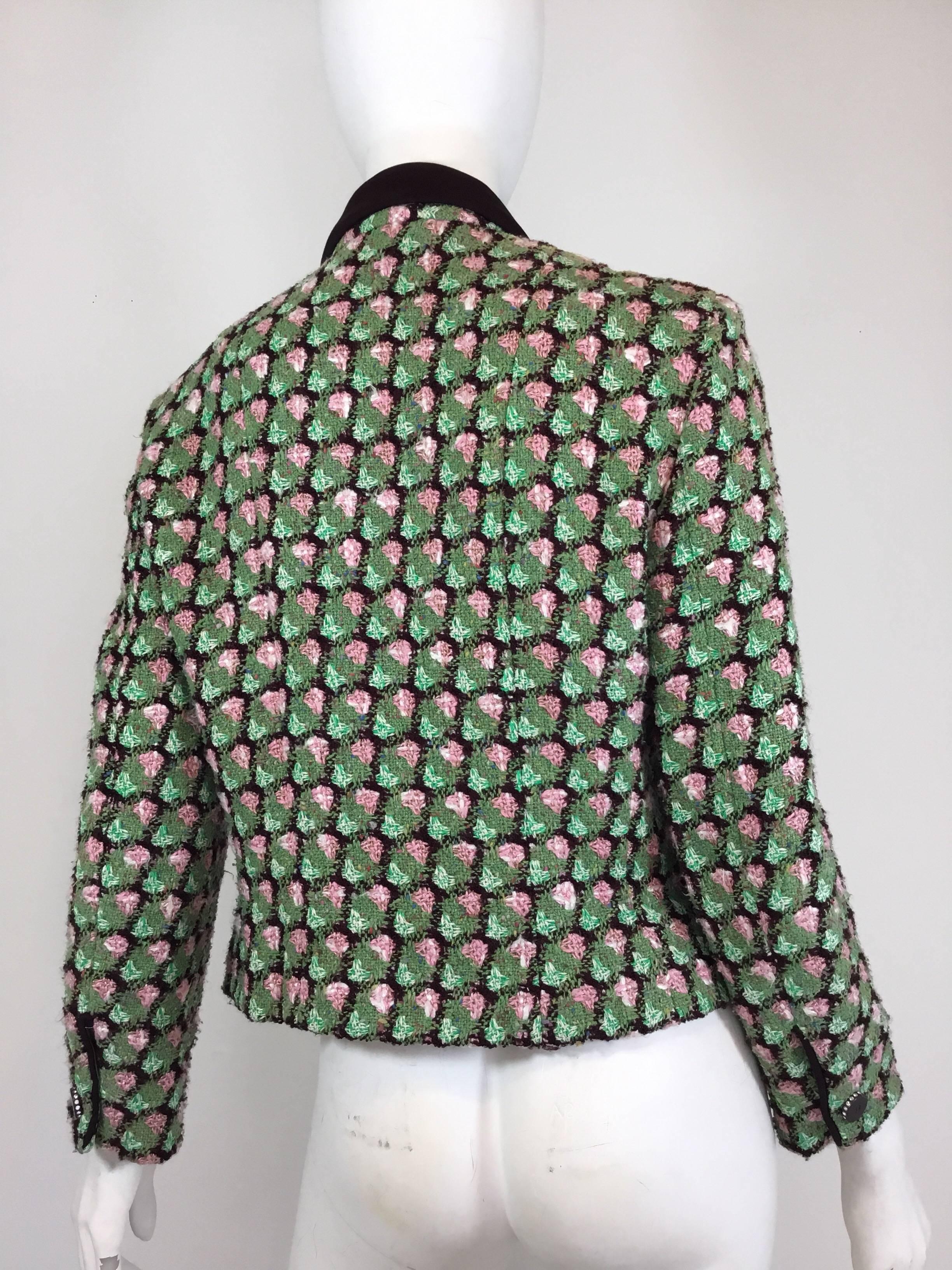 Black Chanel 2002 P MultiColor Tweed Jacket 