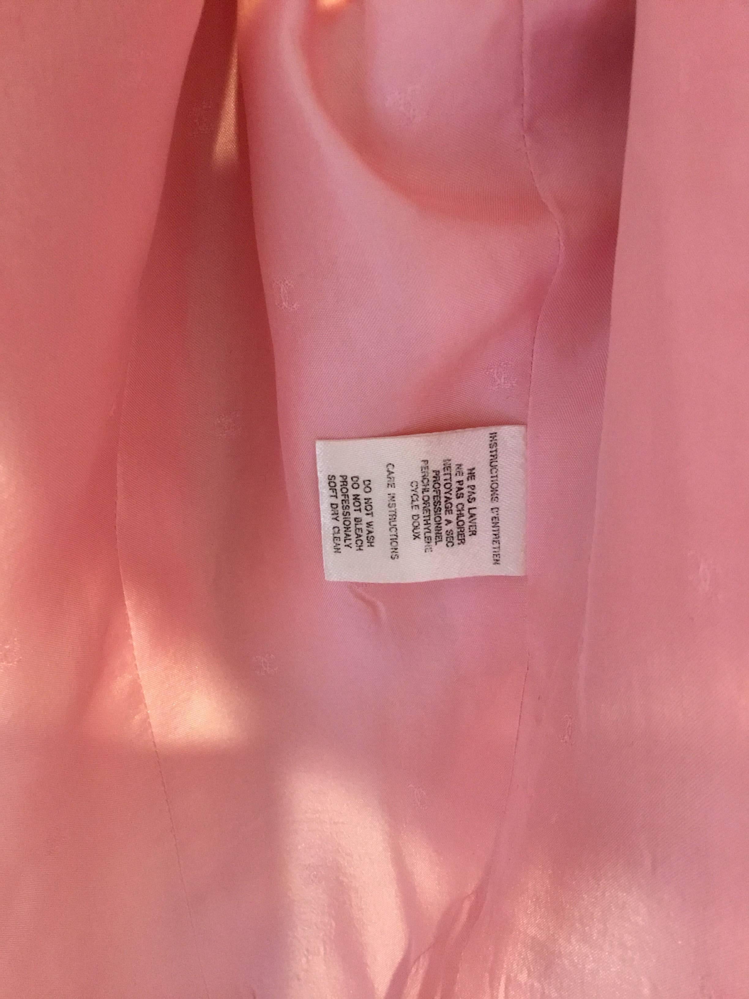 Women's Chanel Pink Vintage Open Long Jacket