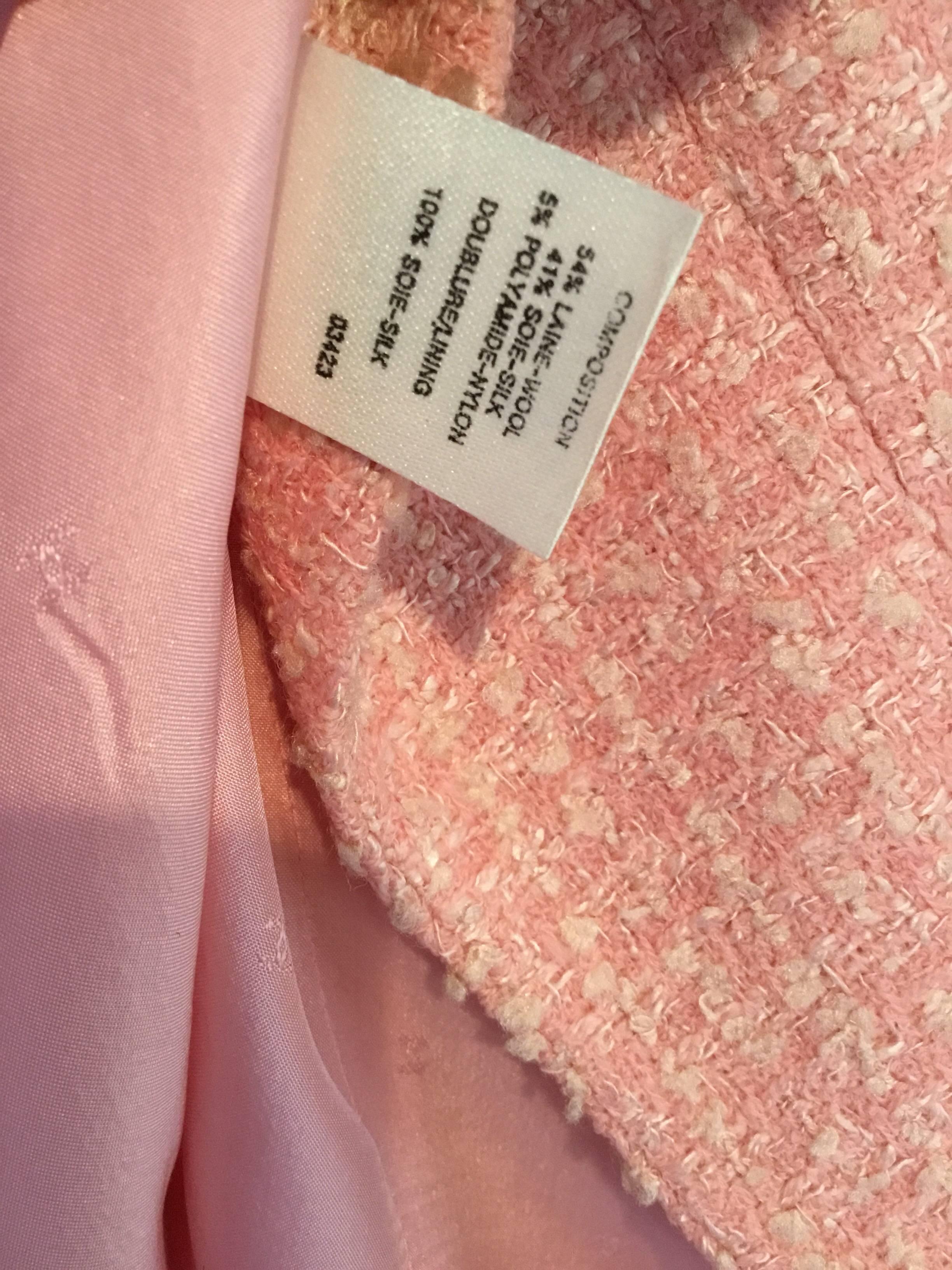 Chanel Pink Vintage Open Long Jacket 1