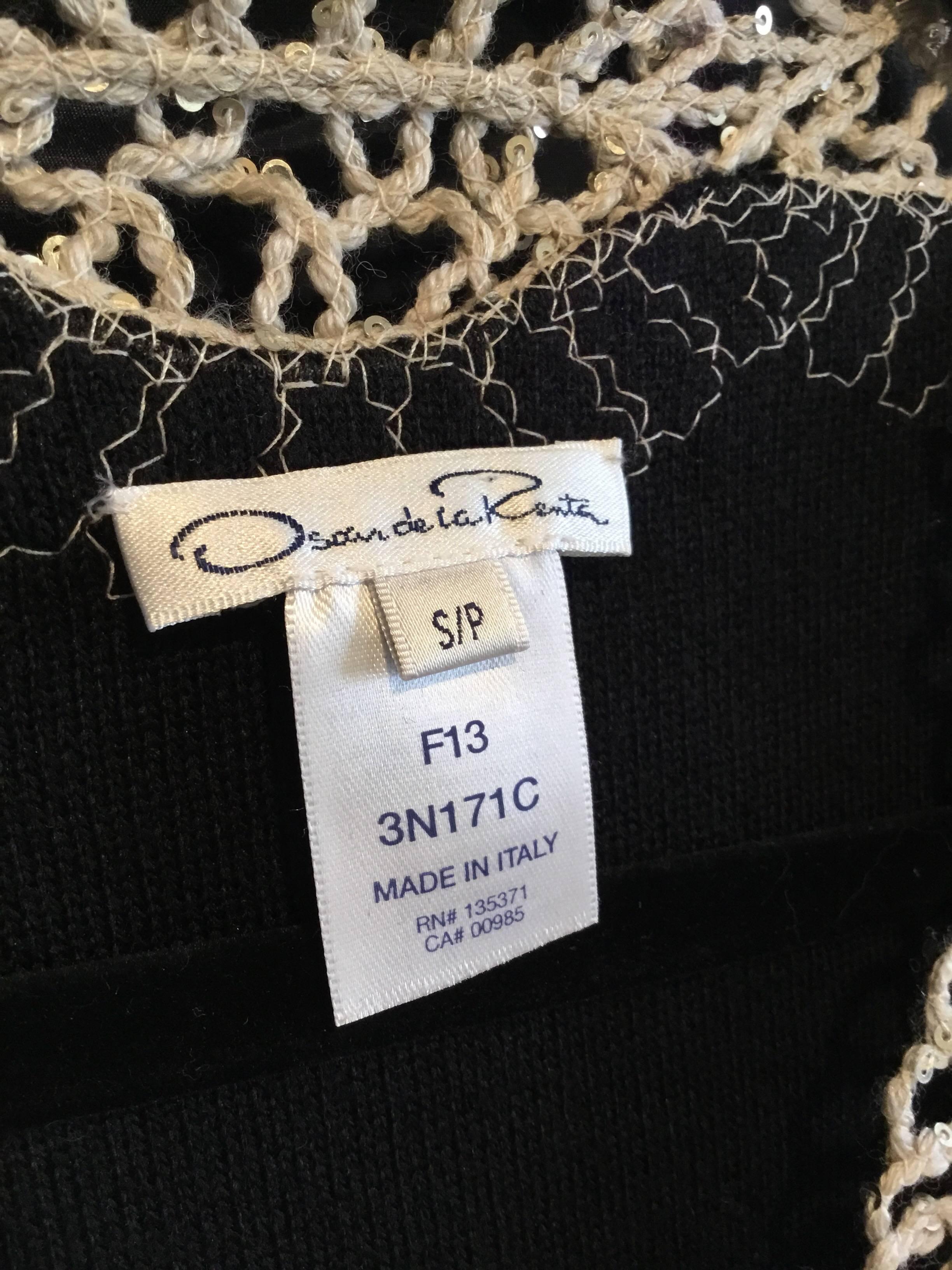 Women's Oscar de la Renta Embellished Knit Sweater Coat, Fall 2013