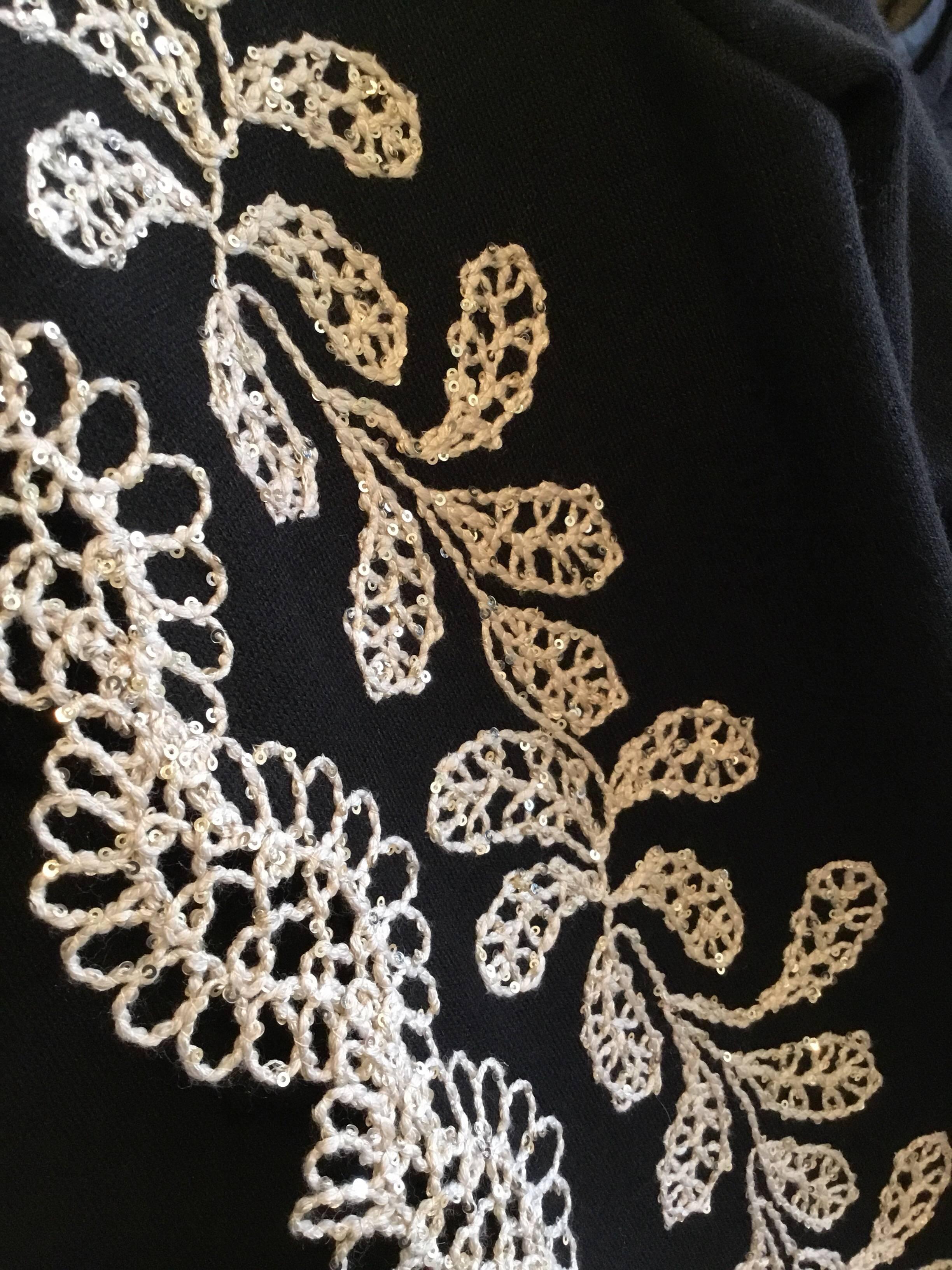 Oscar de la Renta Embellished Knit Sweater Coat, Fall 2013 1